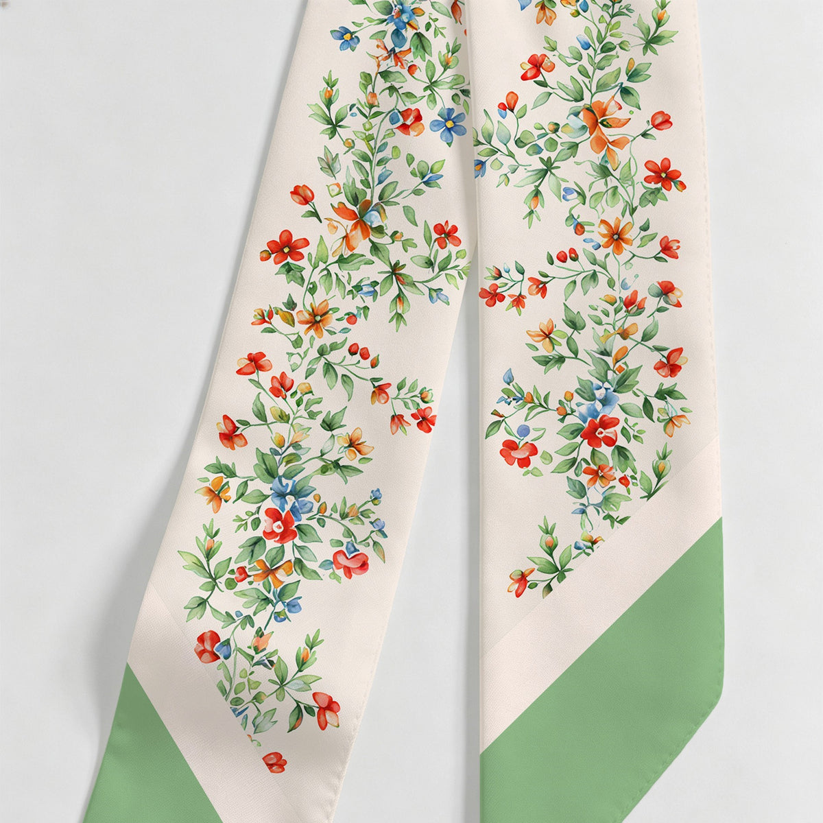 Ditsy Heart Bloom Silk Ribbon