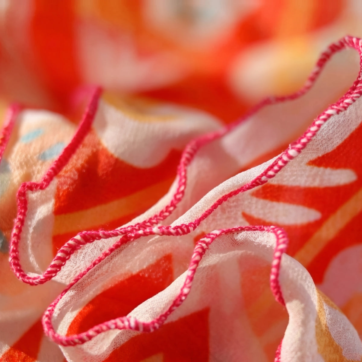 Scarlet Waltz Silk Stole