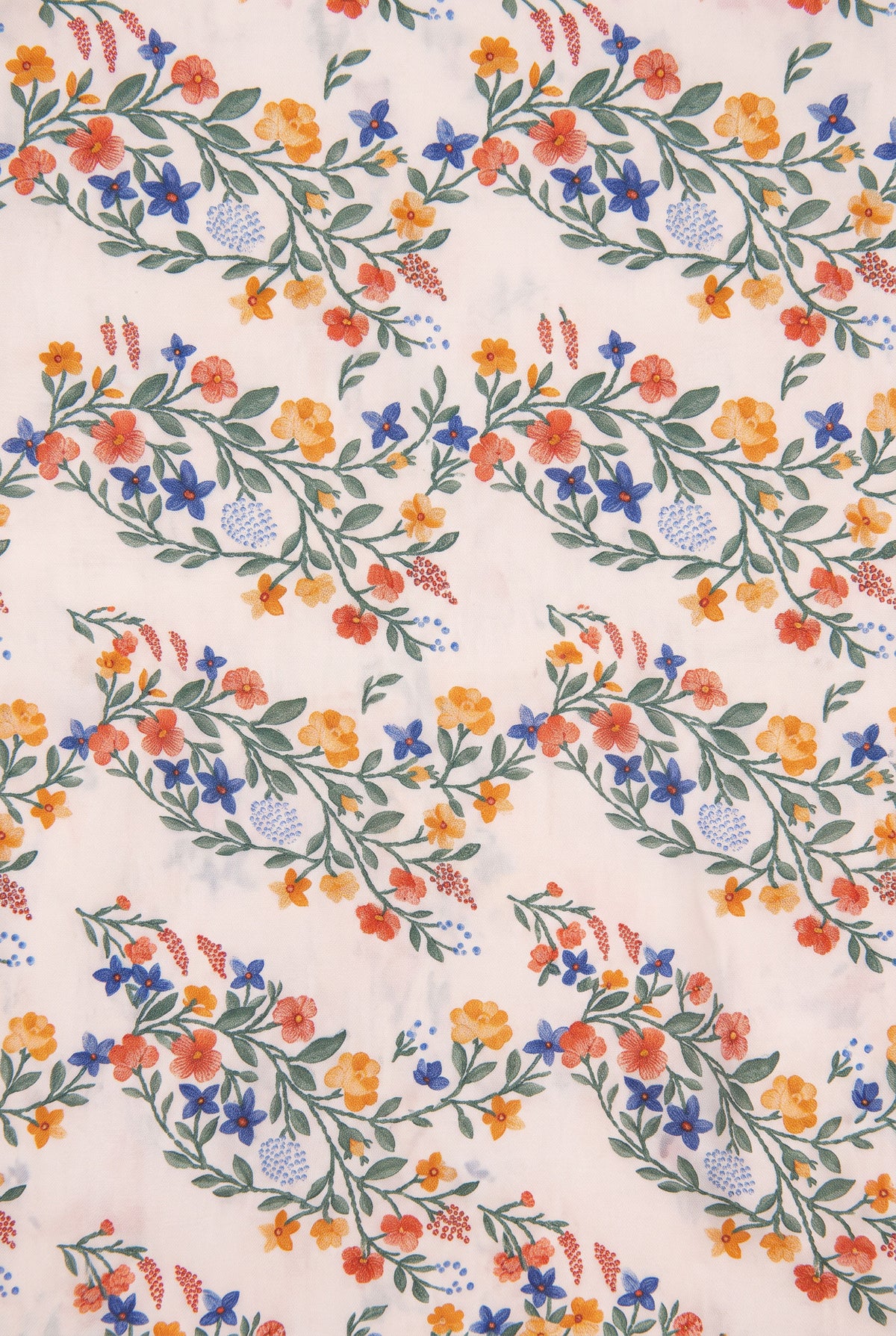 Crayon Ditsy Floral Silk Twill Stole