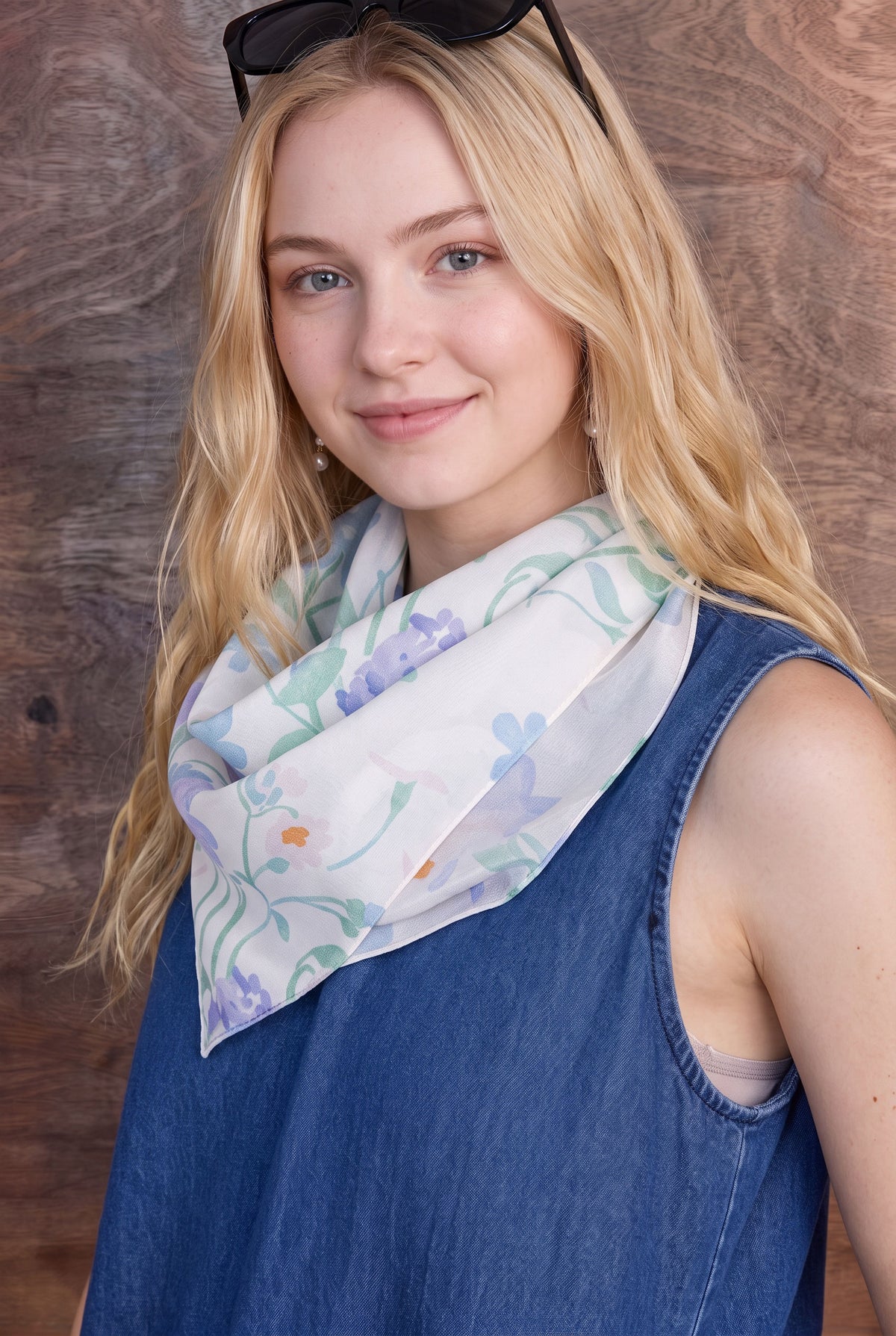 Serene Purple Silk Twill Scarf
