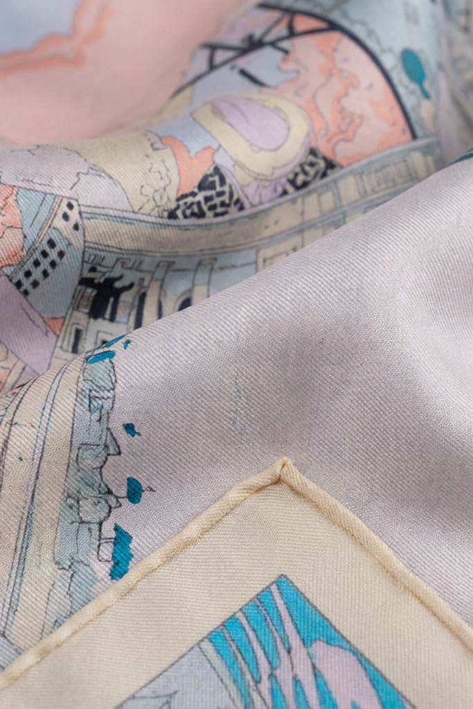 City Memory Silk Twill  Scarf