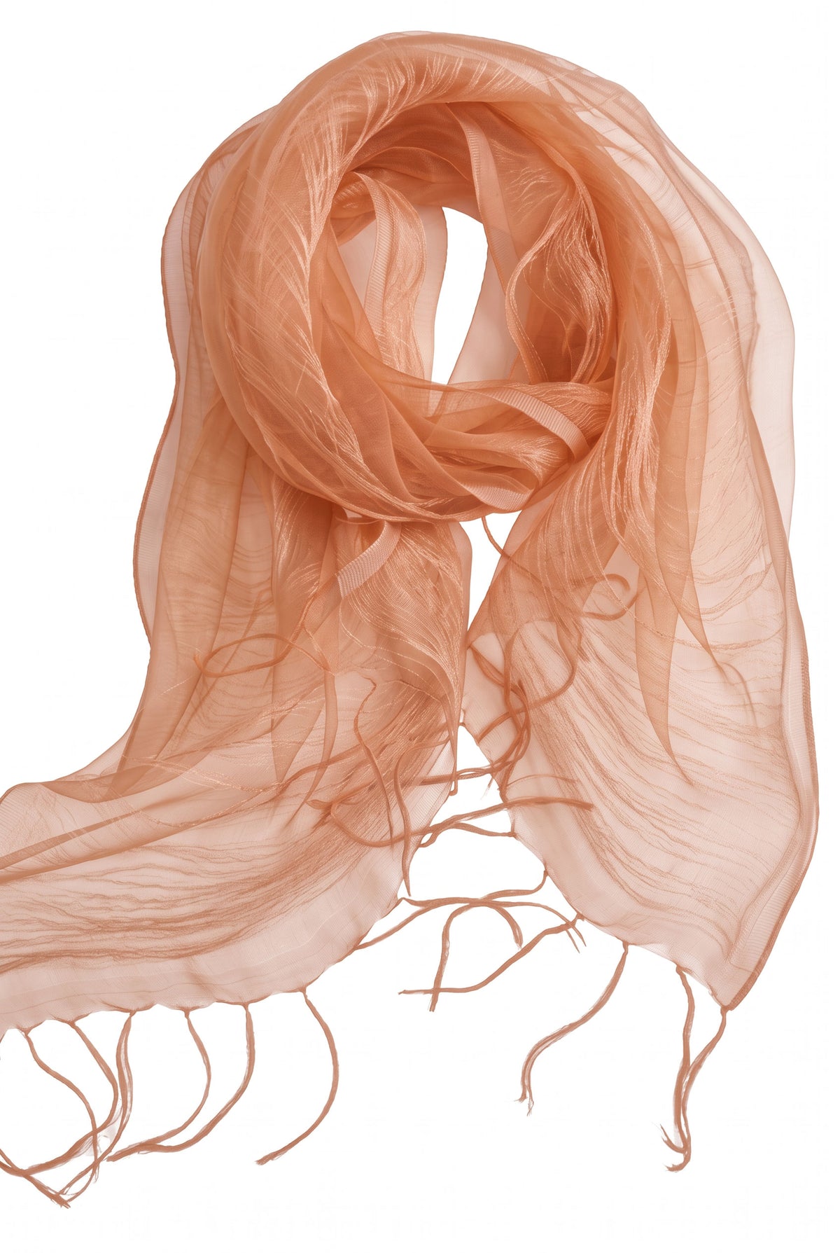 Airy Wrinkled silk Twill stole