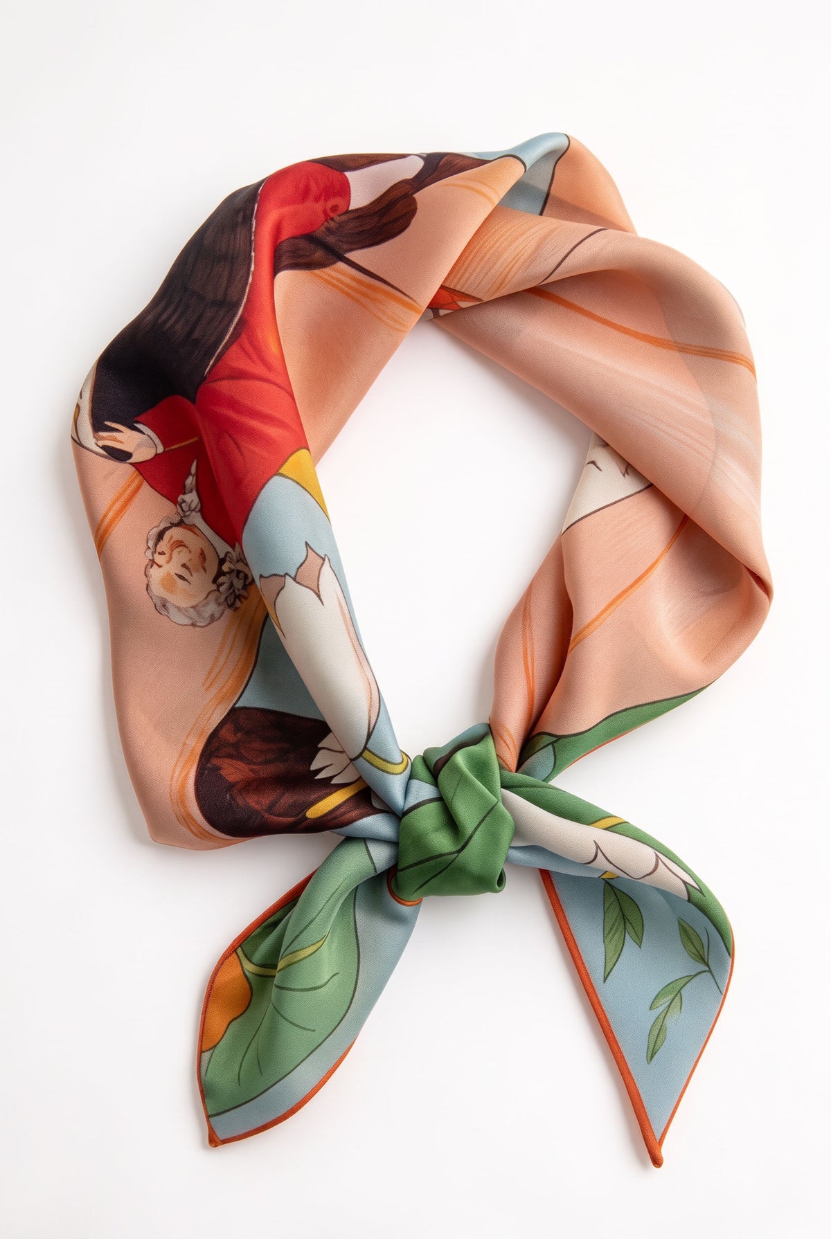 Botanical Scroll Silk Twill Scarf