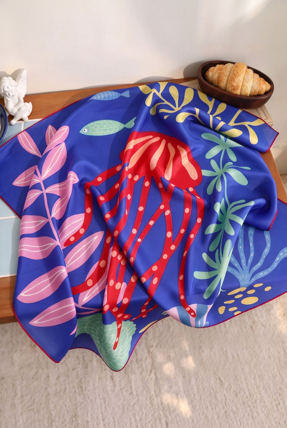 Blue Realm Silk Scarf