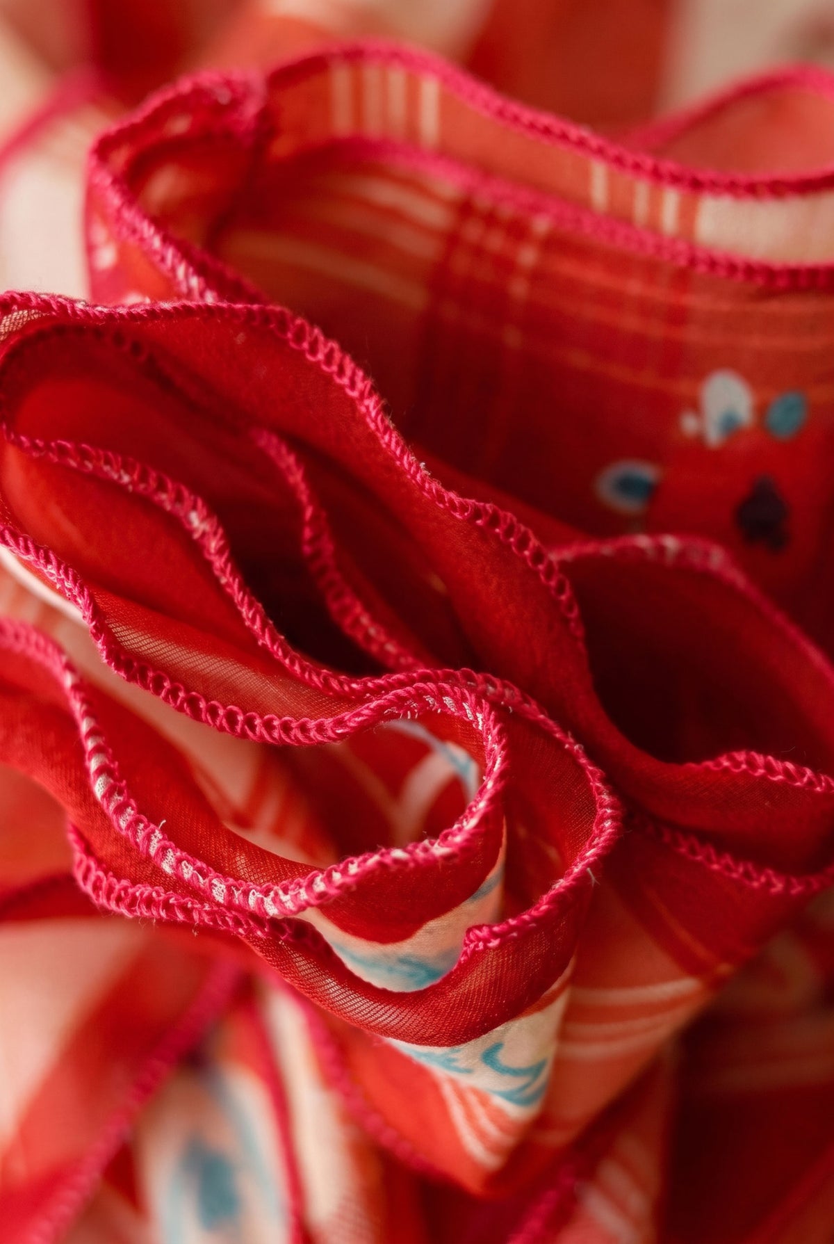 Moody Red Plaid Silk Stole