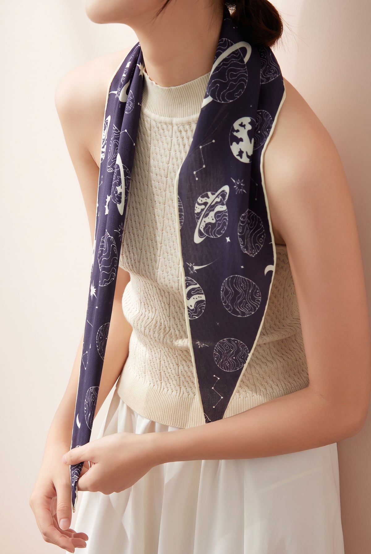Milky Way silk Twill stole