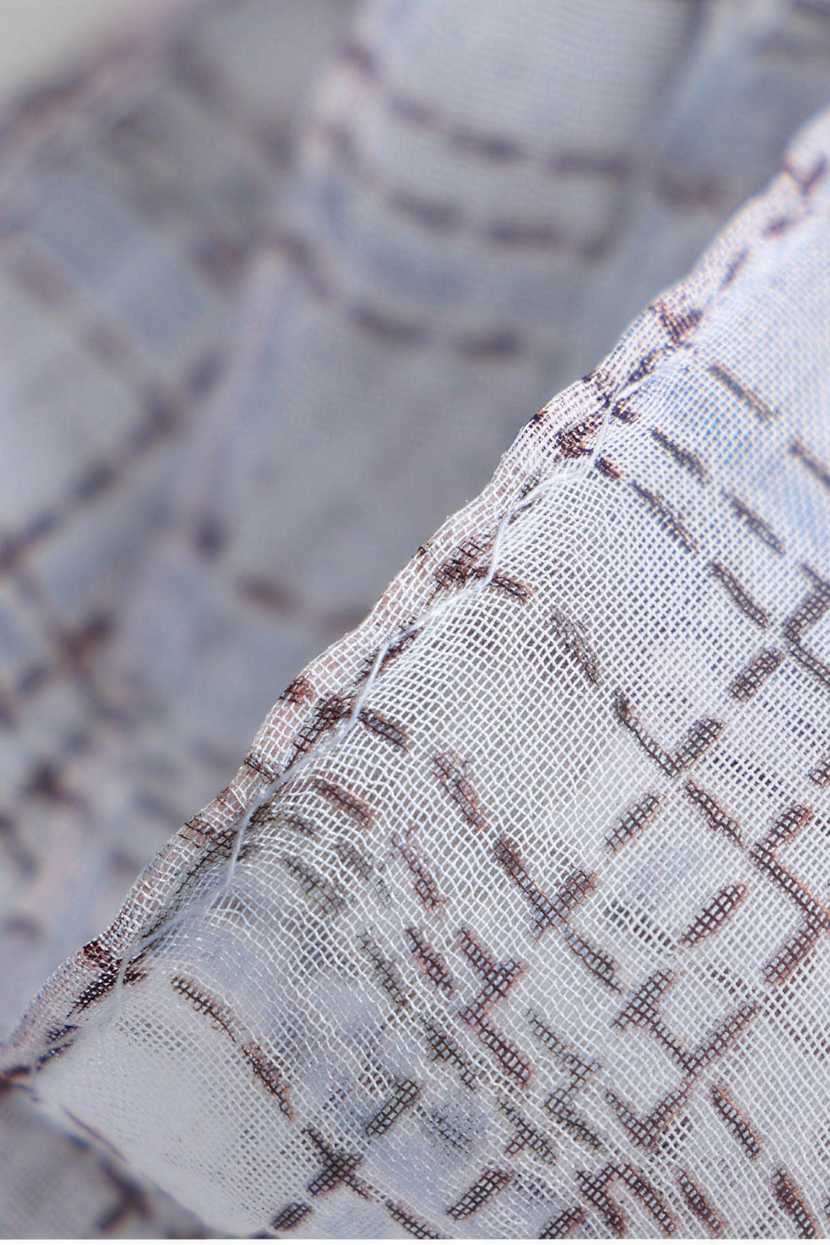 Pines & Indigo Wisp Art Print Silk Twill Stole