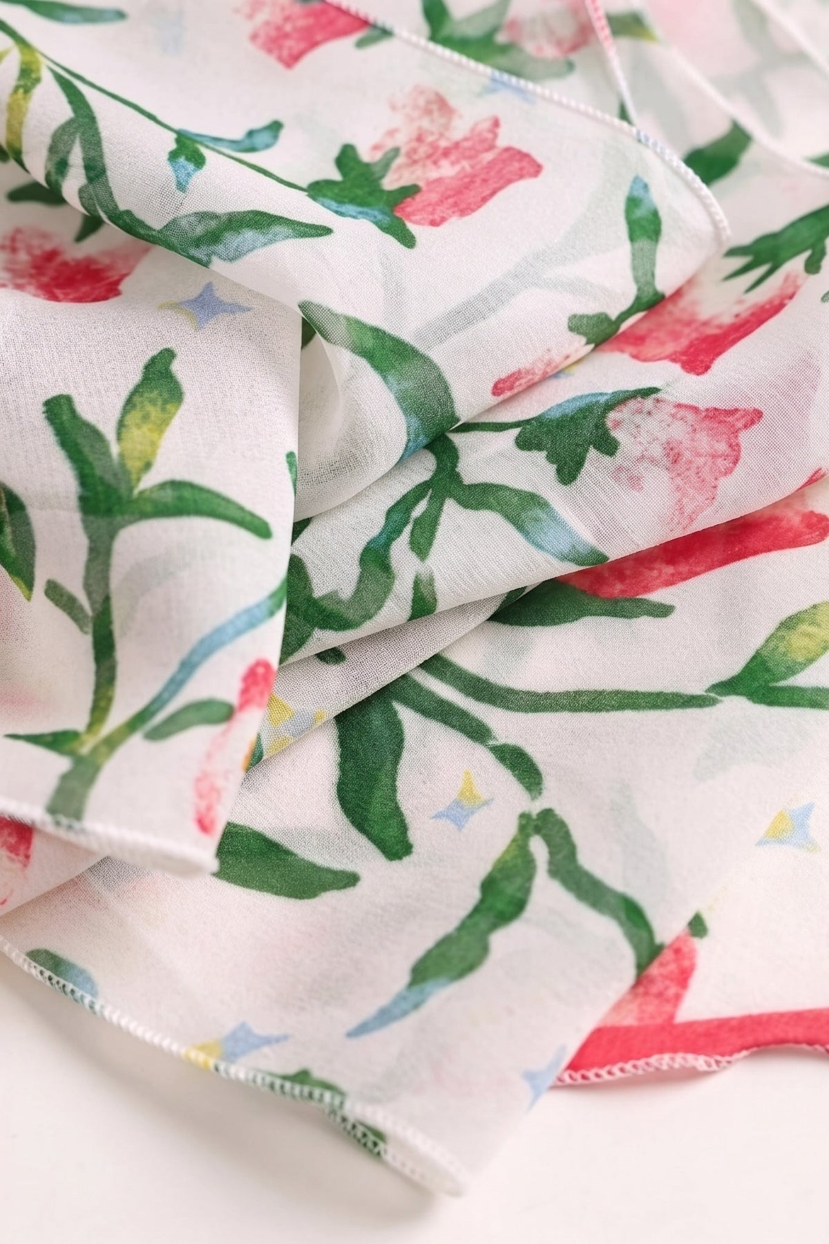 Dew-Kissed Morning Glory Silk Twill Stole