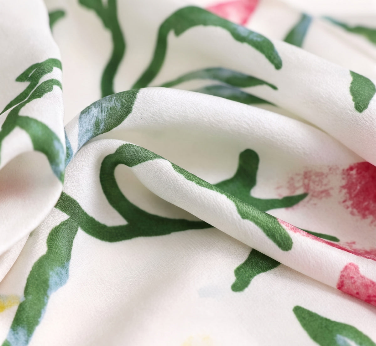 Breeze-Kissed Morning Glory Silk Scarf