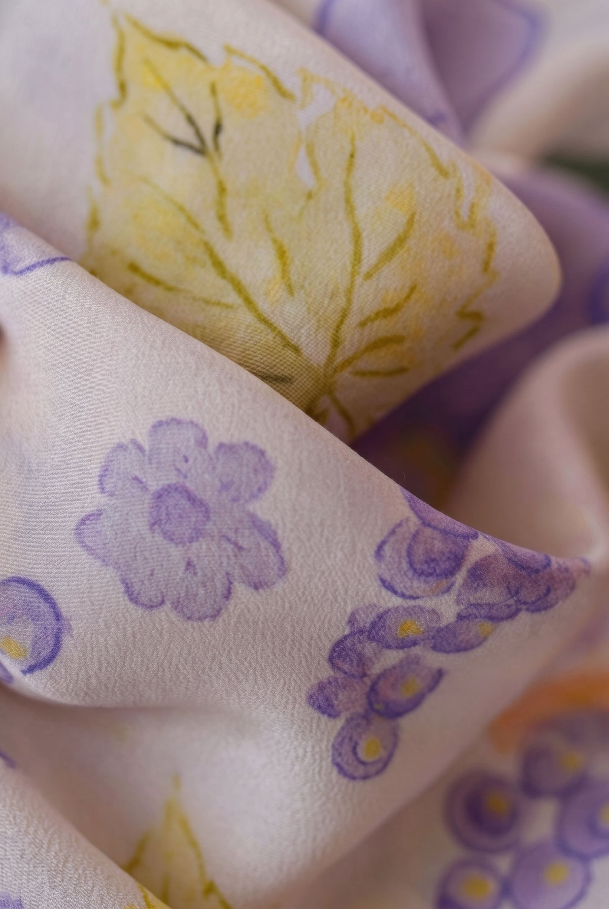Floating Purple Butterfly Silk Scarf