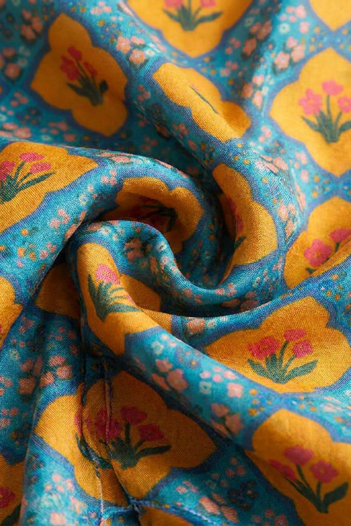 ChineseStyle Sweet Orange silk Twill stole