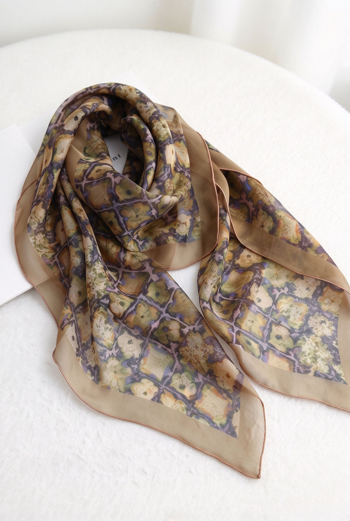 Lucky Clover Silk Twill Scarf