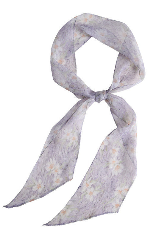 Romantic Violet Silk Twill Stole
