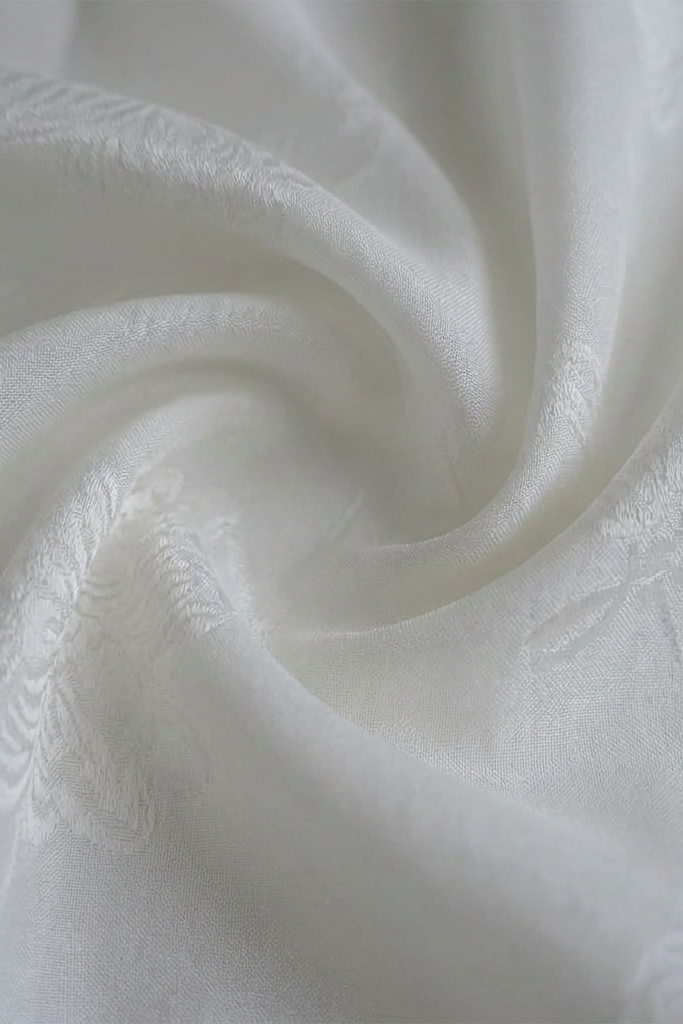 Butterfly Metamorphosis Jacquard Motif Silk Twill Stole
