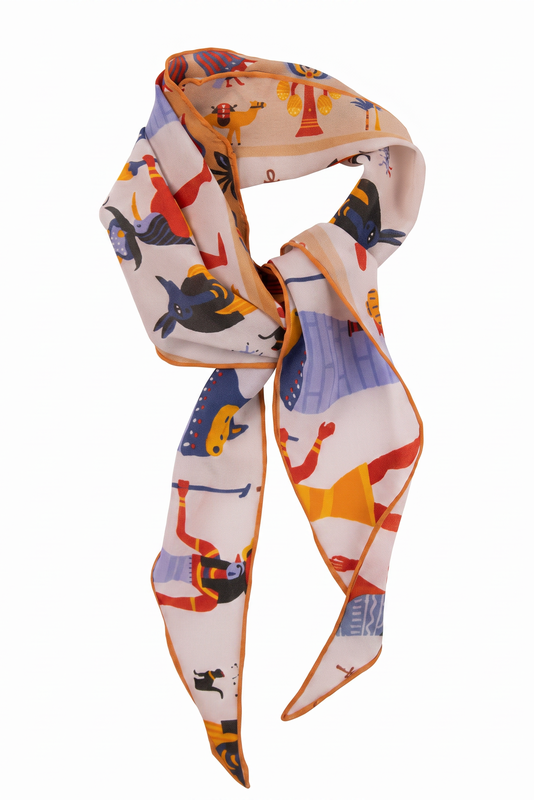 Egyptian Mythology silk Twill stole