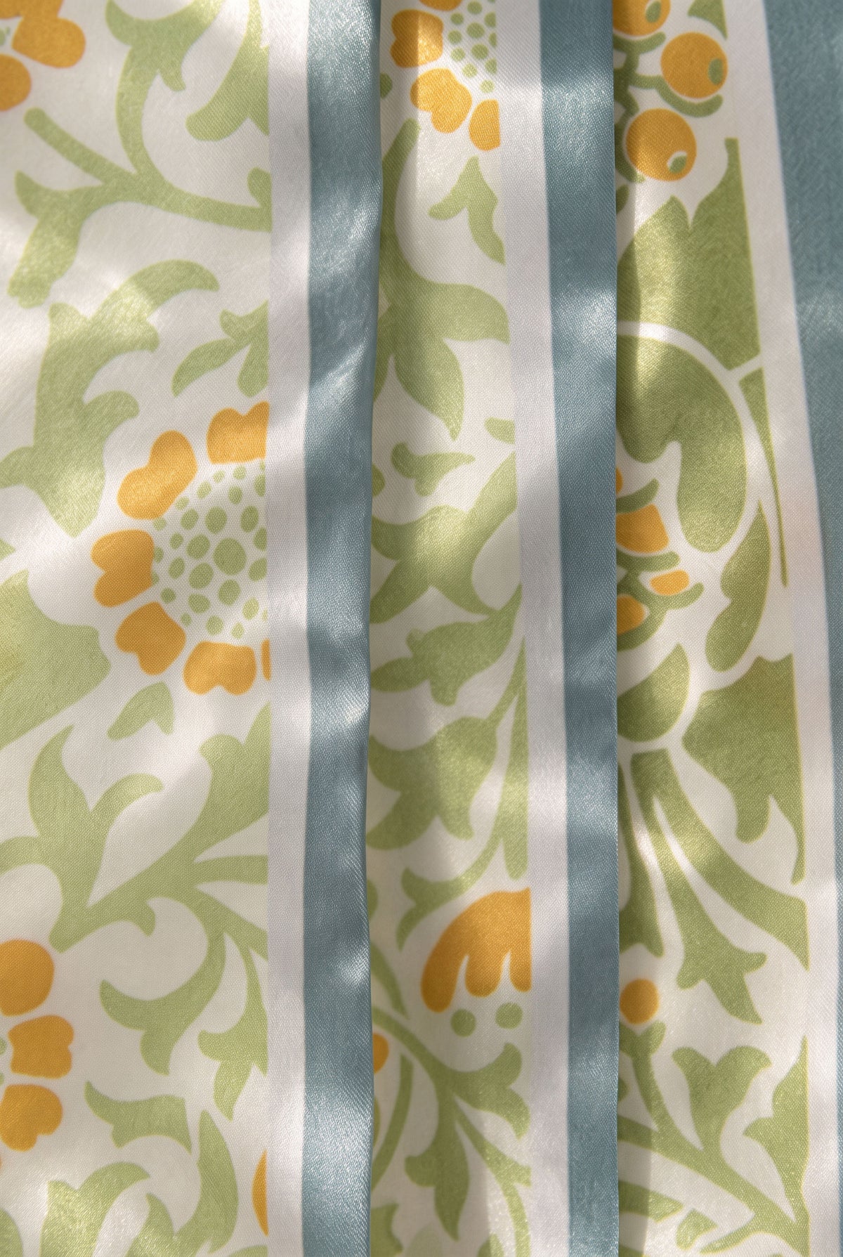 Alice Wonderland Green Silk Twill Stole