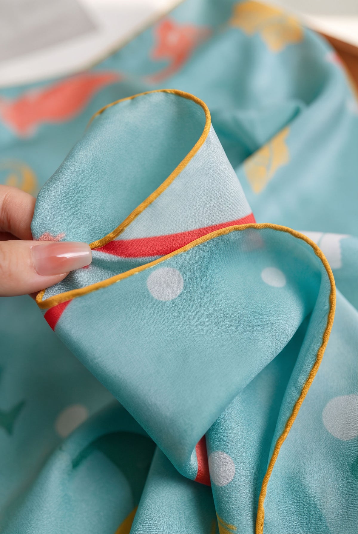 Endless Ocean Blue Silk Twill Scarf