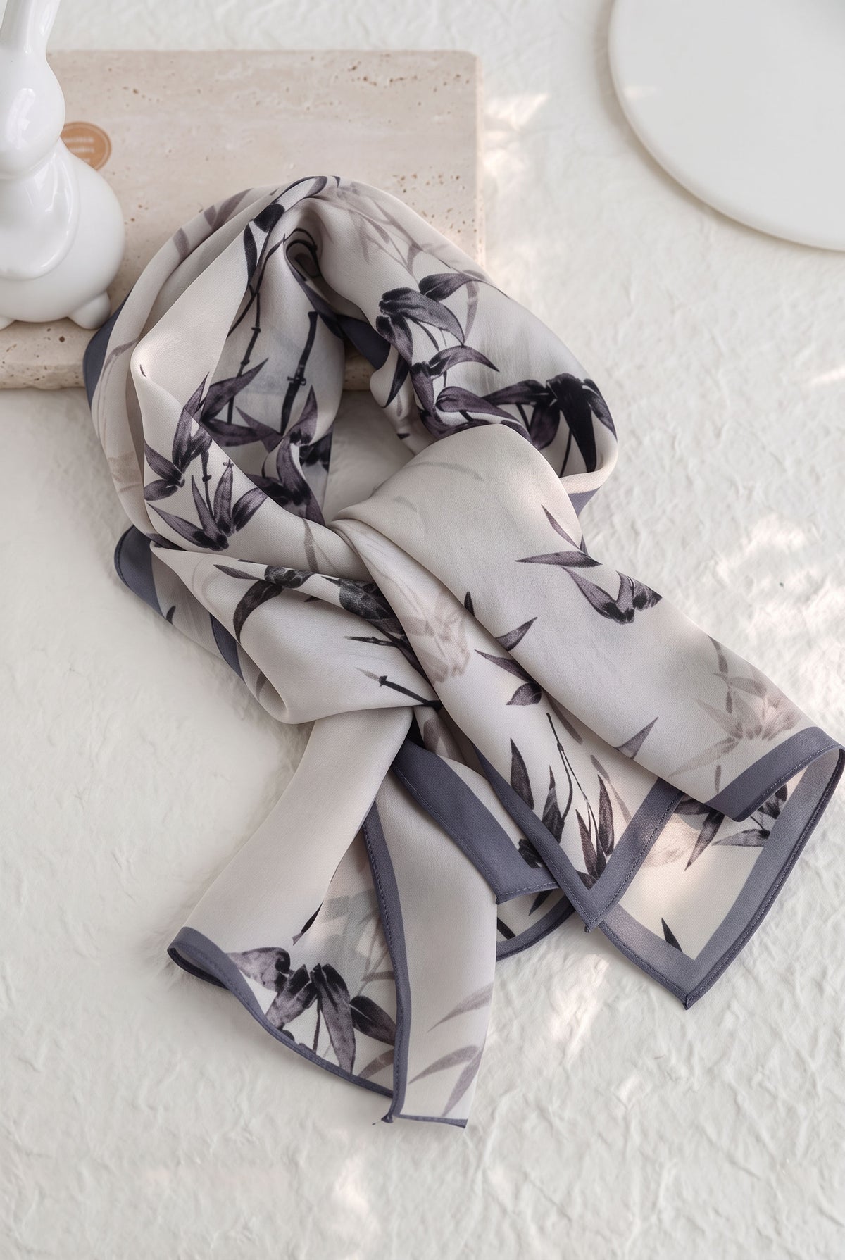 Ink Bamboo Whisper Silk Twill Stole