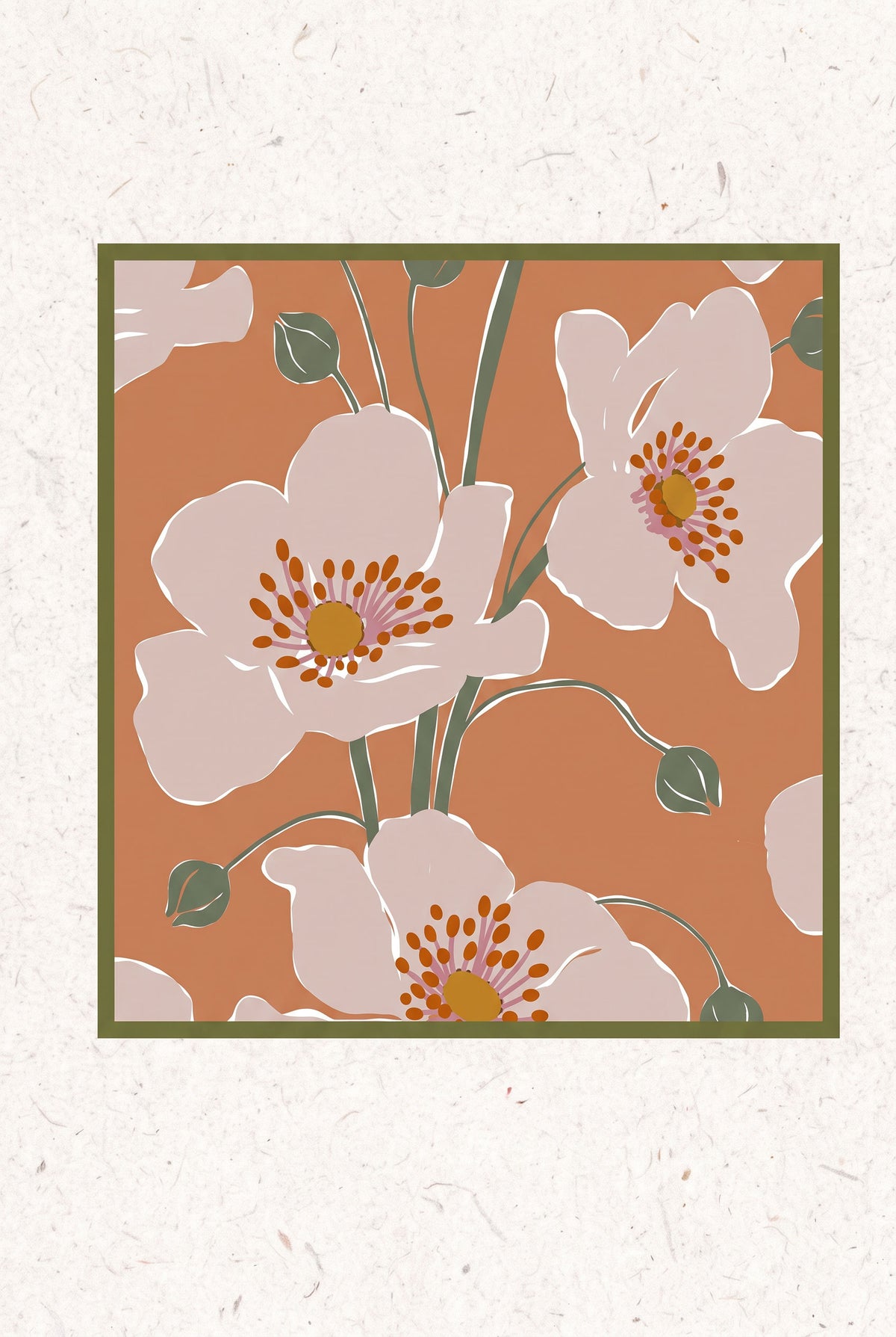Gentle Grey Orange Silk Twill Scarf