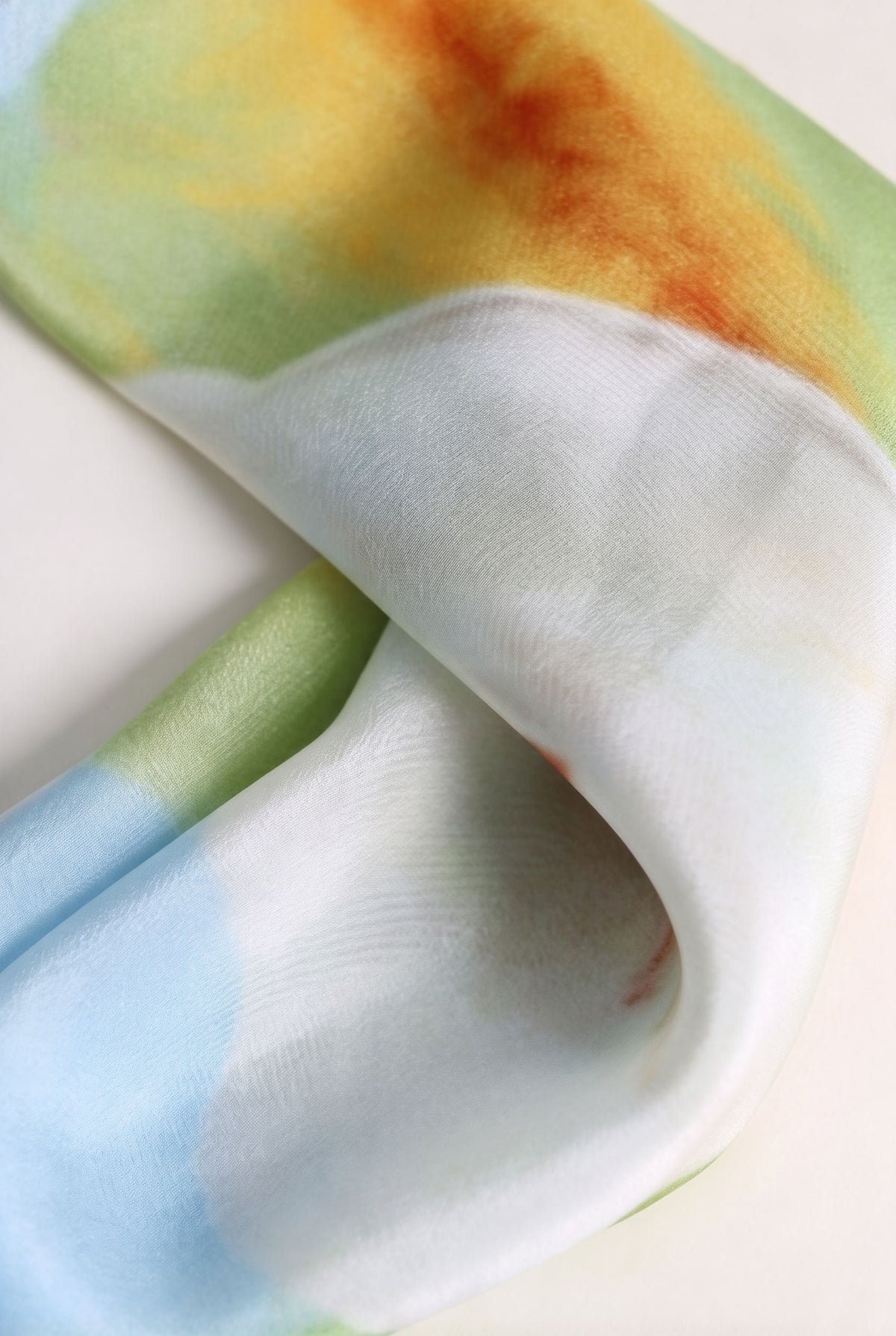 Floral Letter in Ink Silk Scarf