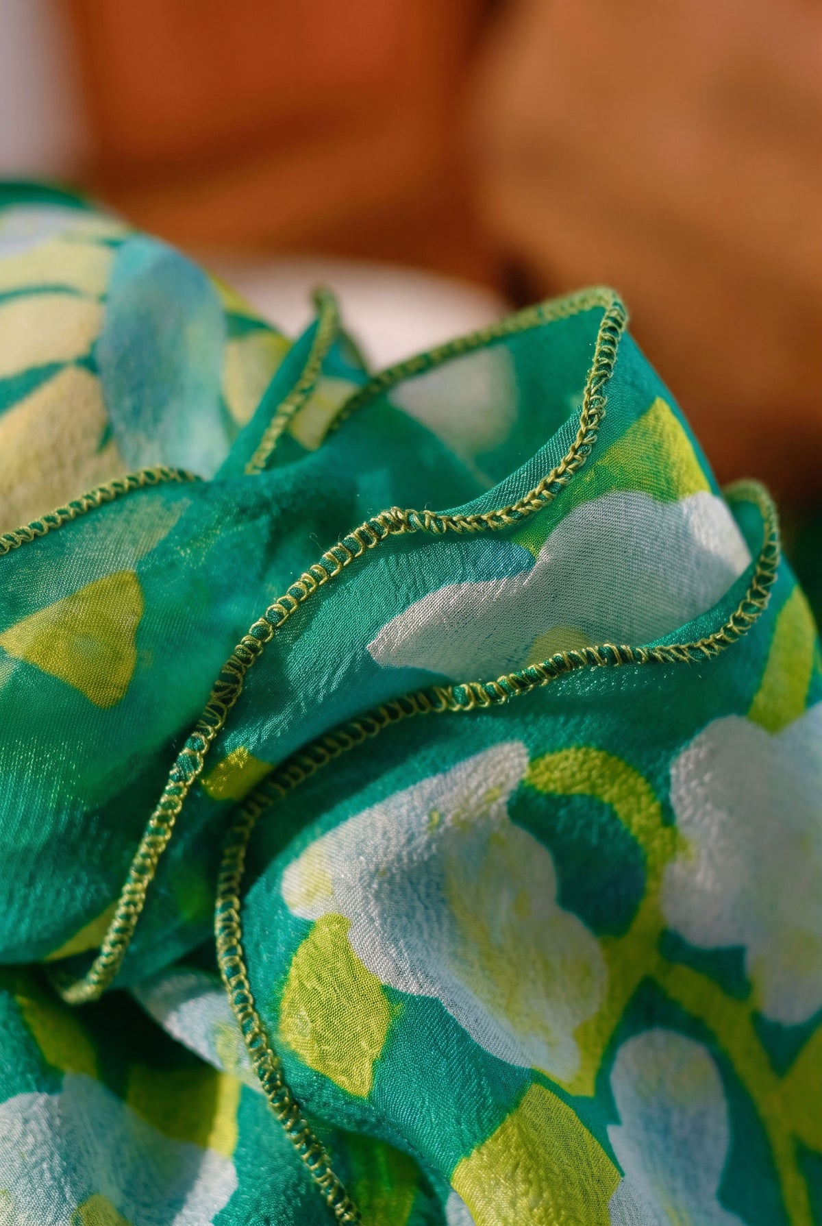 Serene Forest Green  Silk Twill Stole