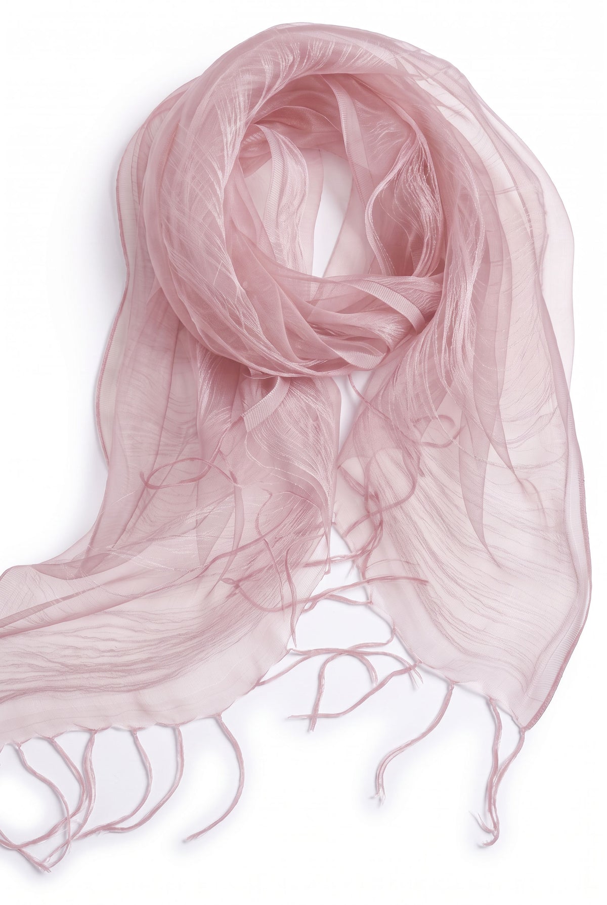 Airy Wrinkled silk Twill stole