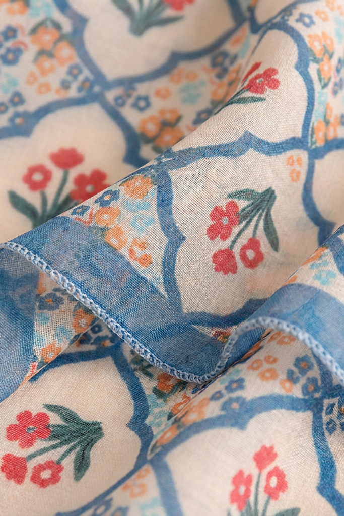 Oriental TreasureBloom Silk Twill Stole