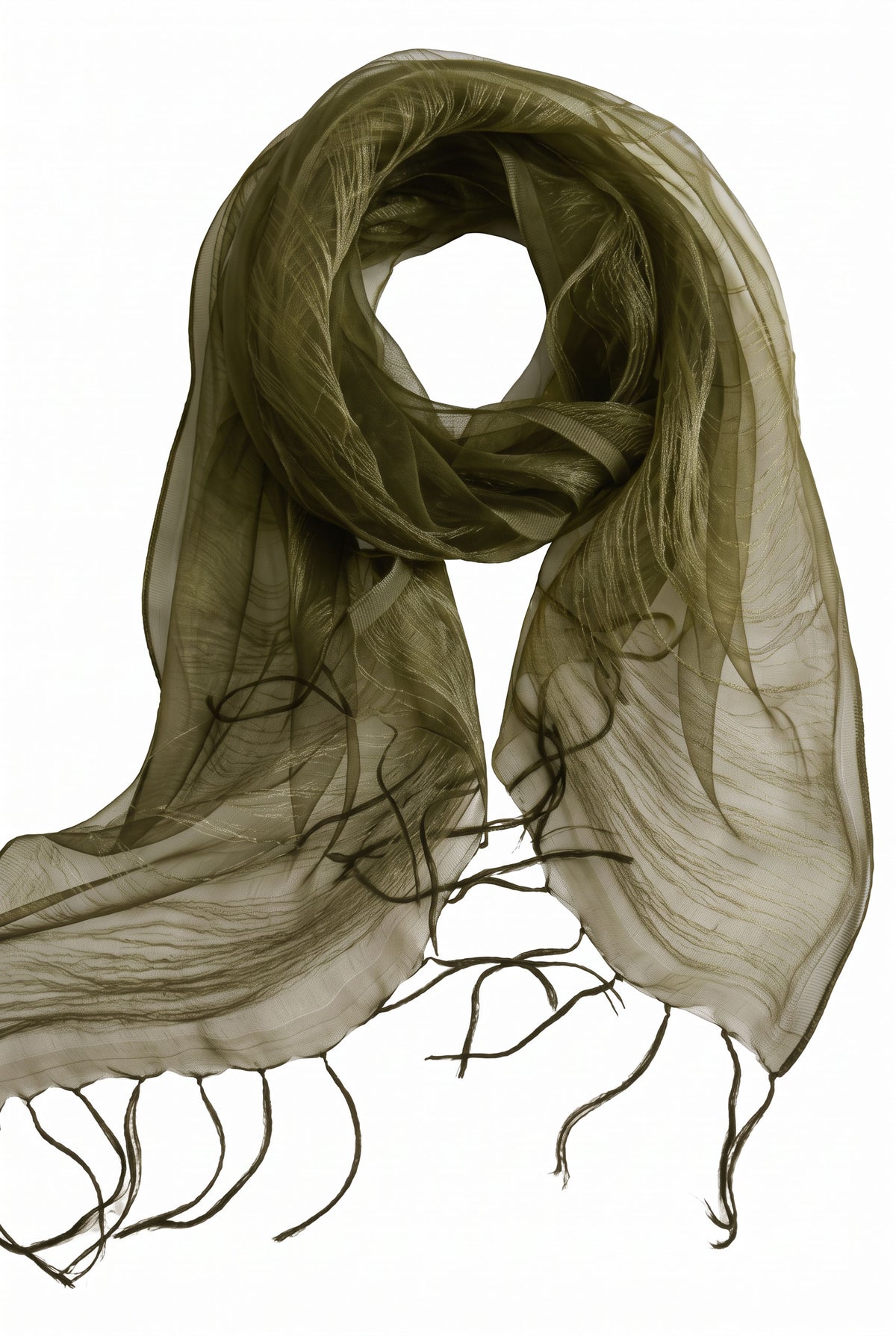 Airy Wrinkled silk Twill stole