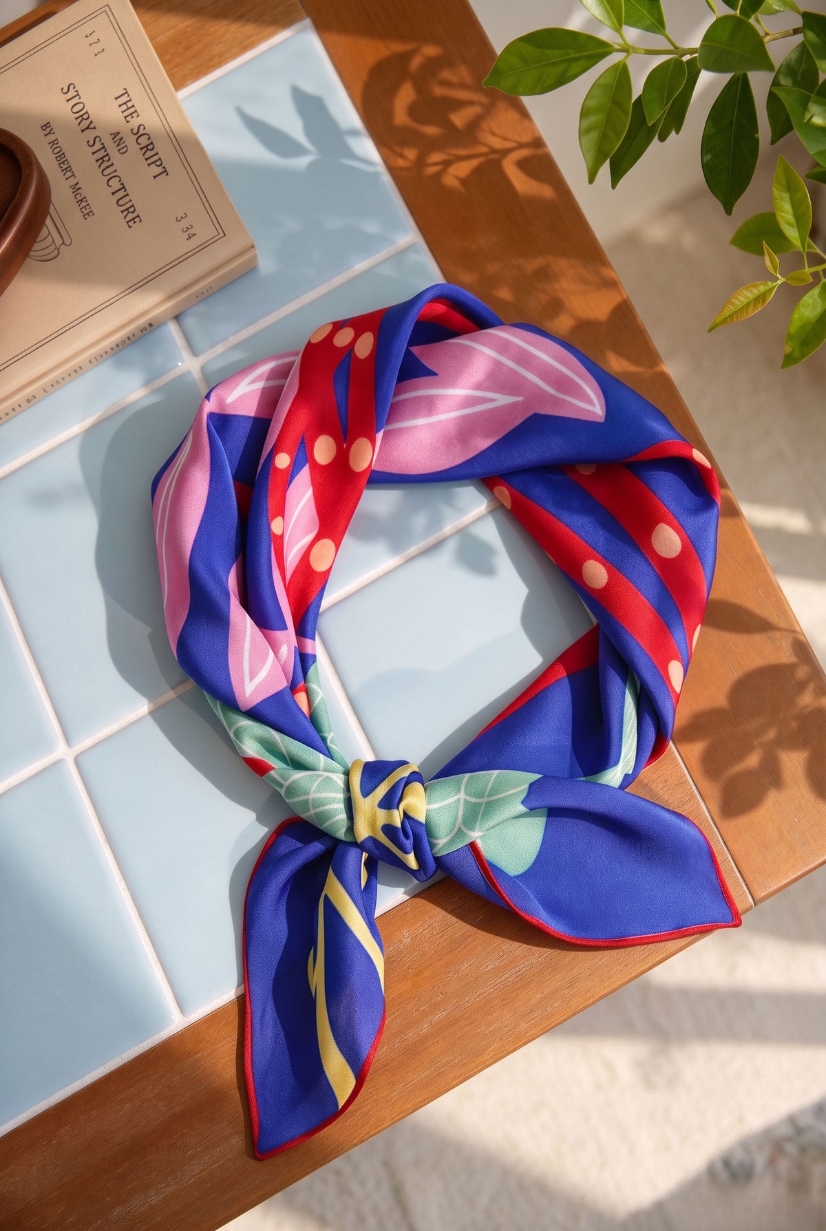Blue Realm Silk Scarf