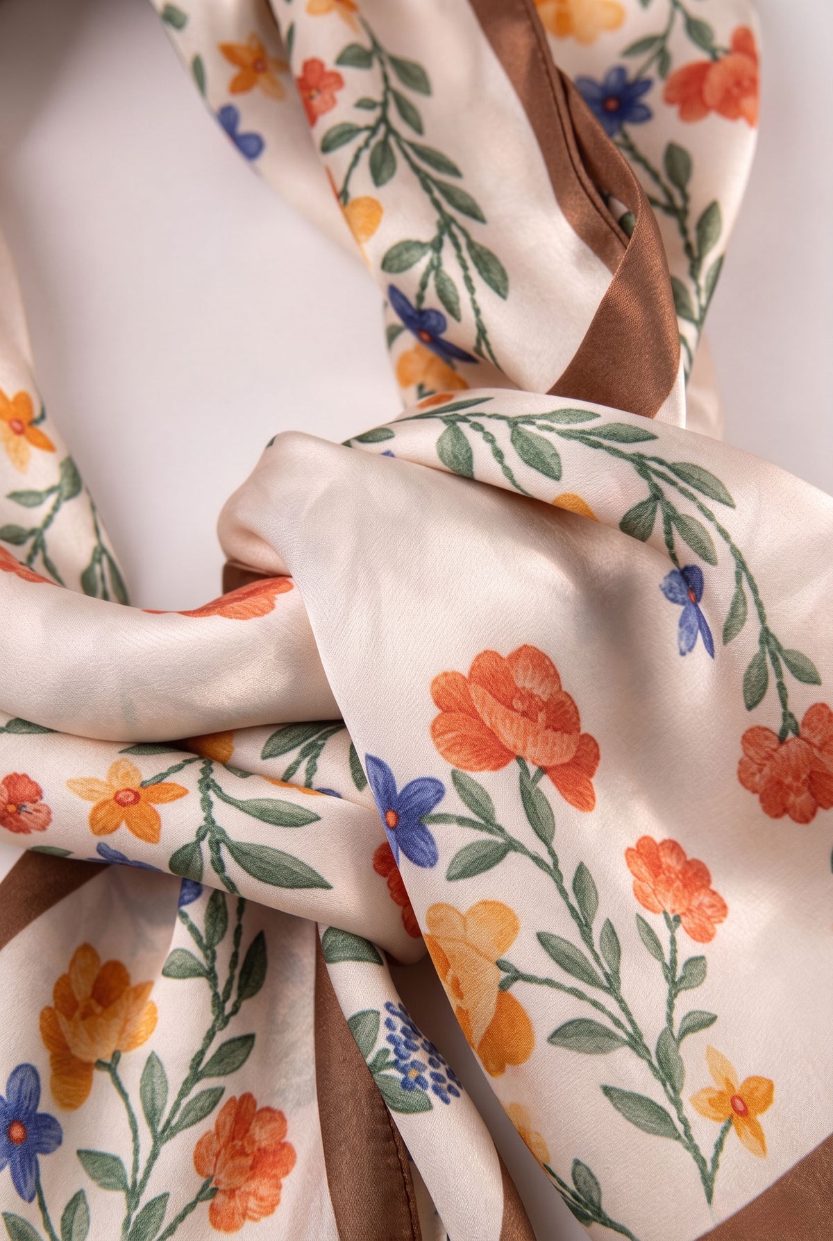 Crayon Ditsy Floral Silk Twill Stole