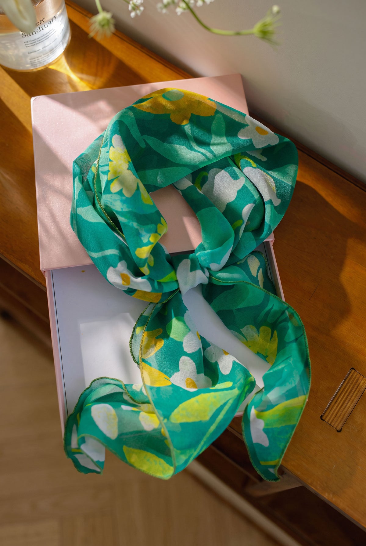 Serene Forest Green  Silk Twill Stole