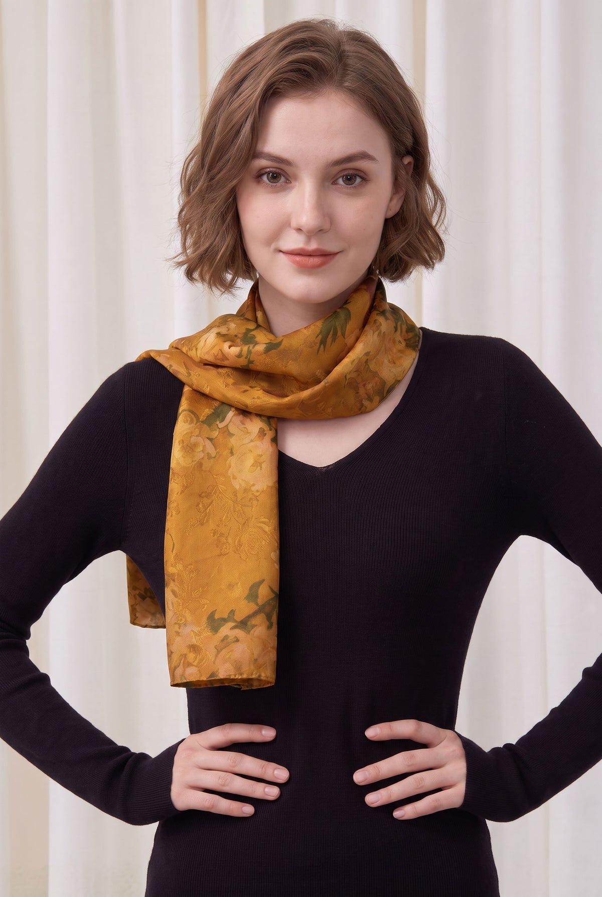 Autumn Harvest  Silk Twill Stole