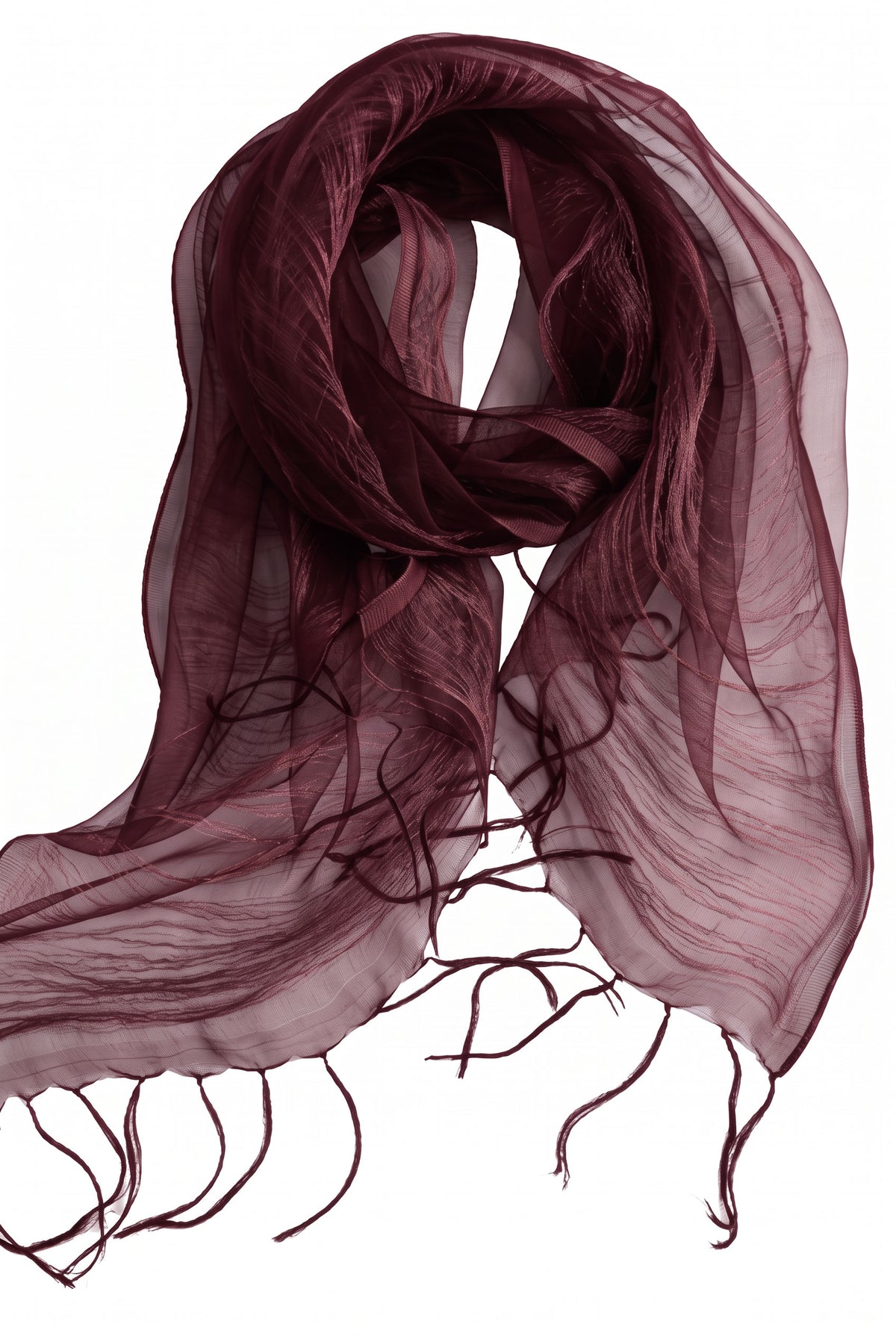 Airy Wrinkled silk Twill stole