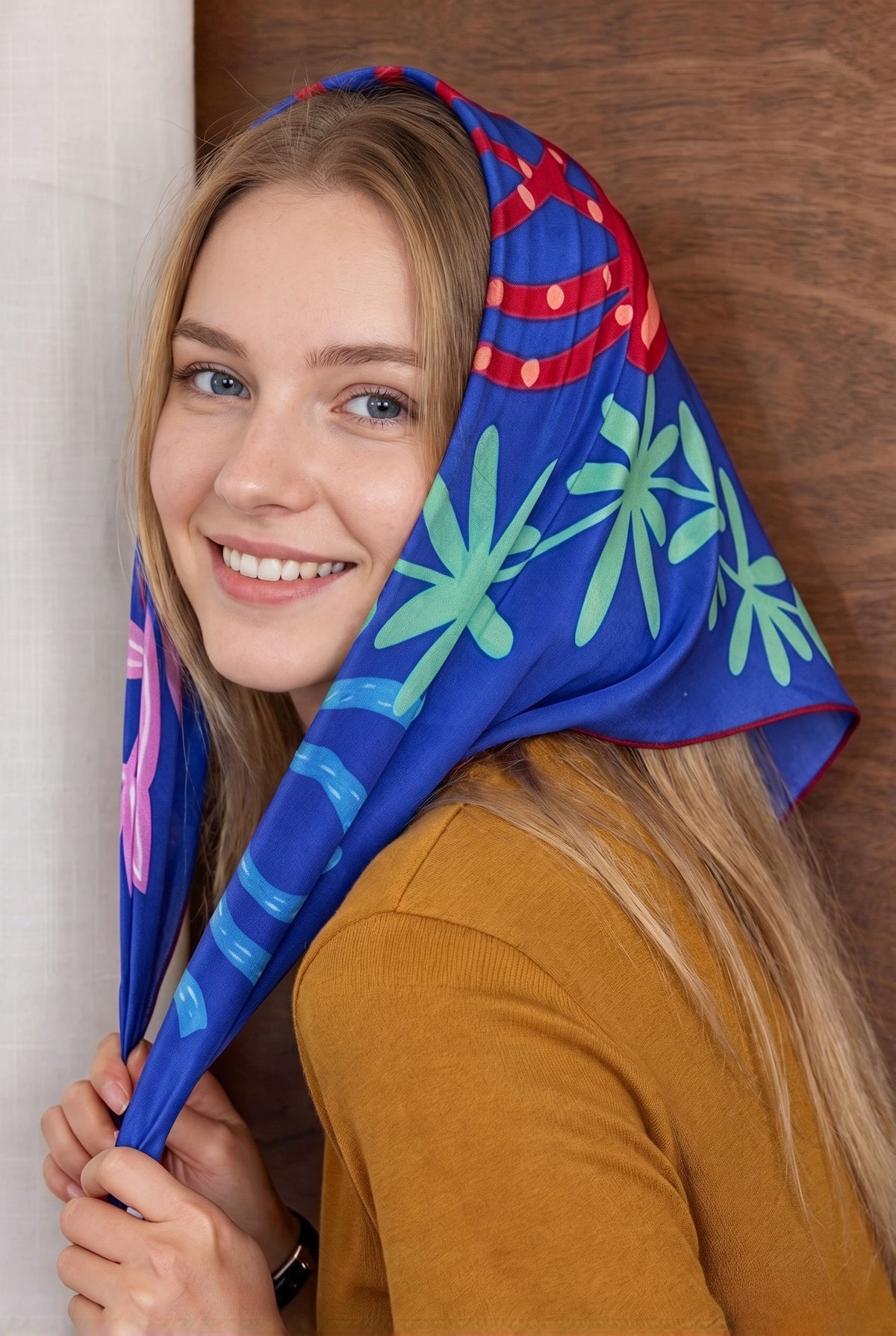 Blue Realm Silk Scarf