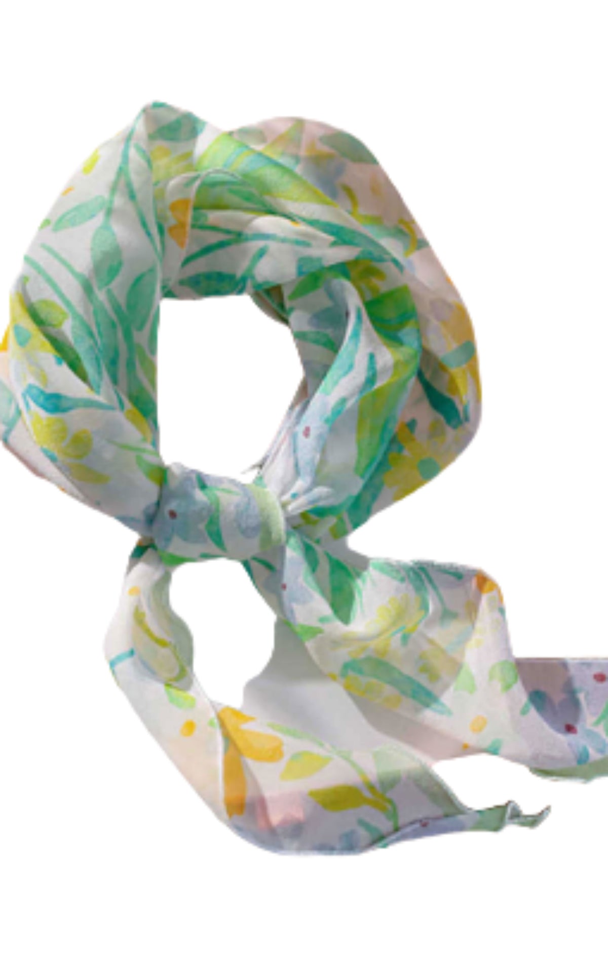 Subtle Fresh Green Silk Twill Stole