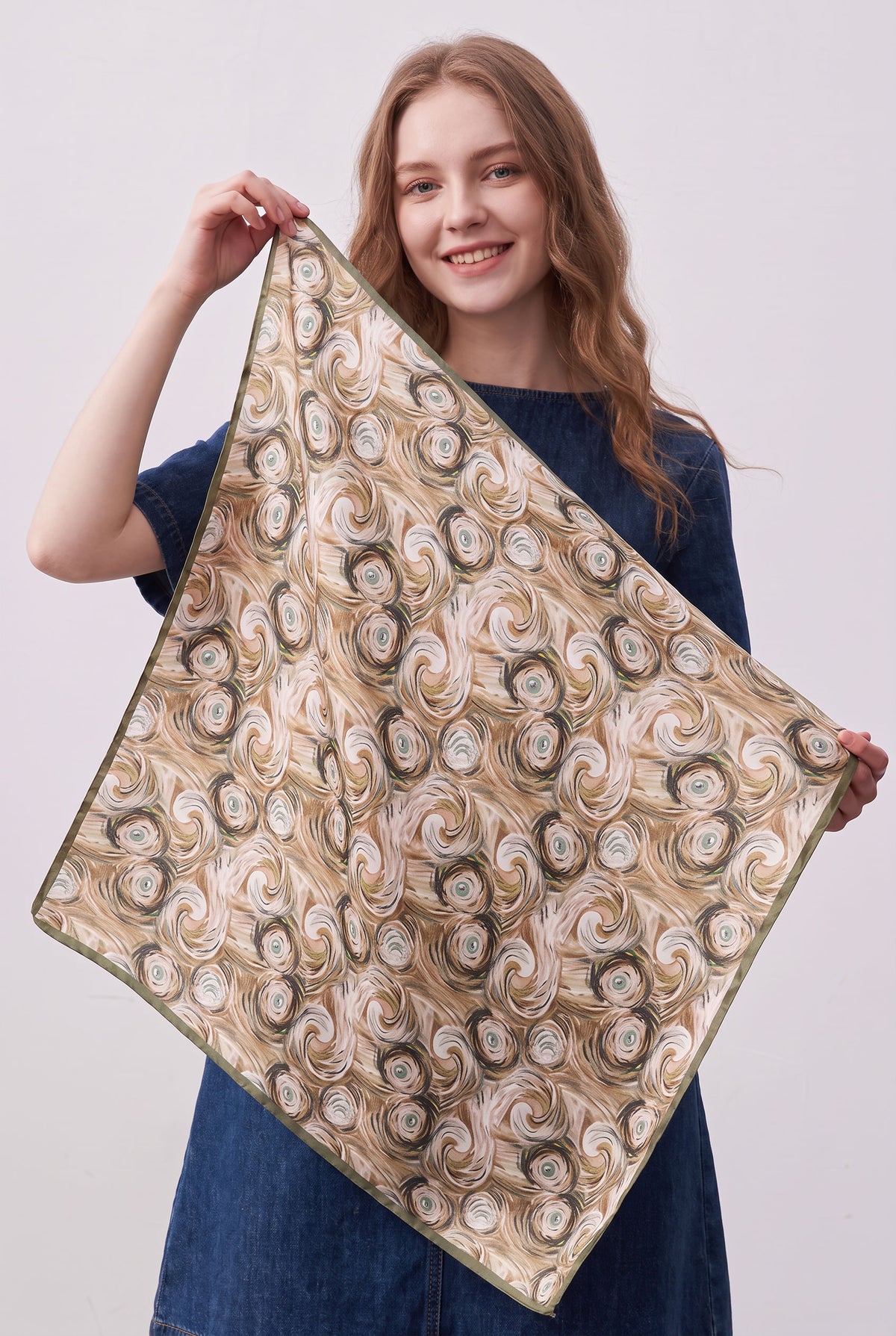 Airy Green Silk Twill Scarf