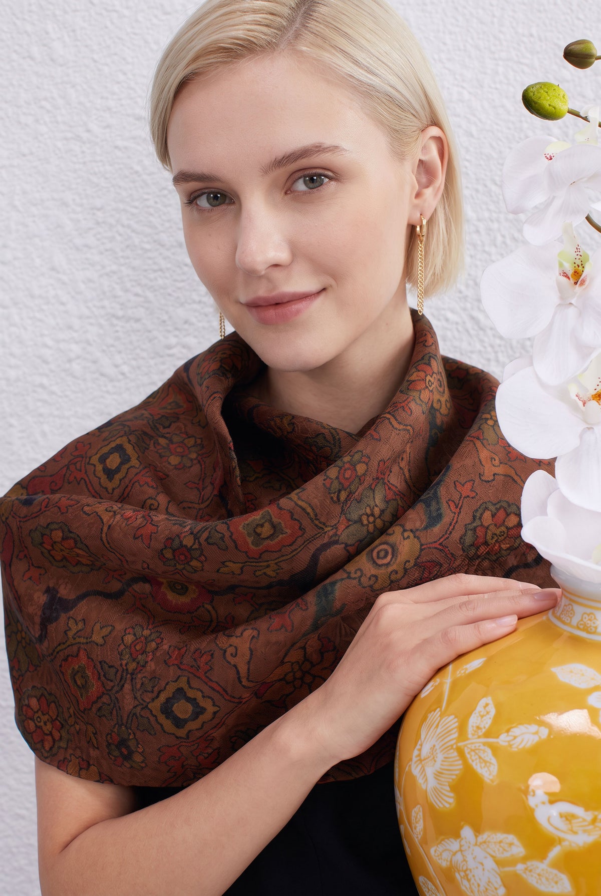 Eternal Dunhuang Silk Twill Stole