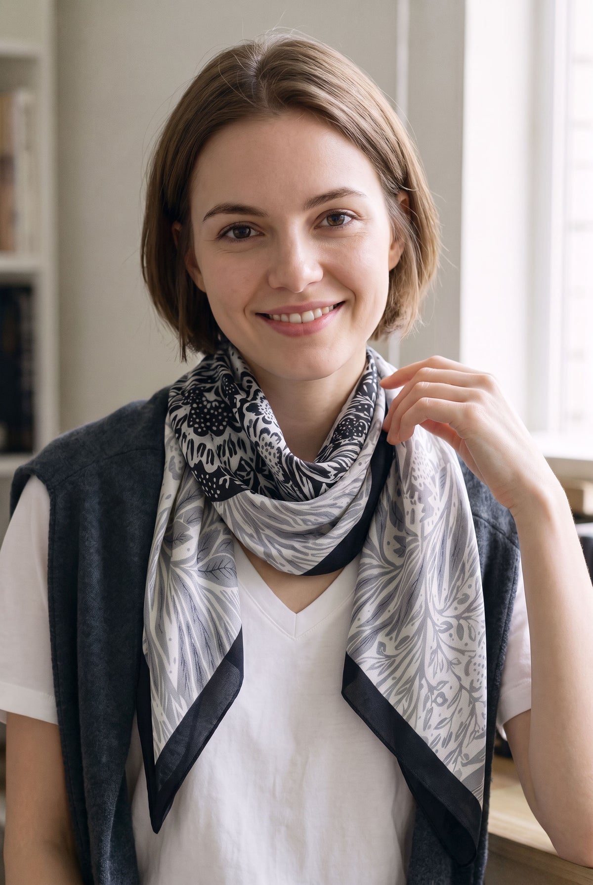 Ancient Persian Silk Twill Stole