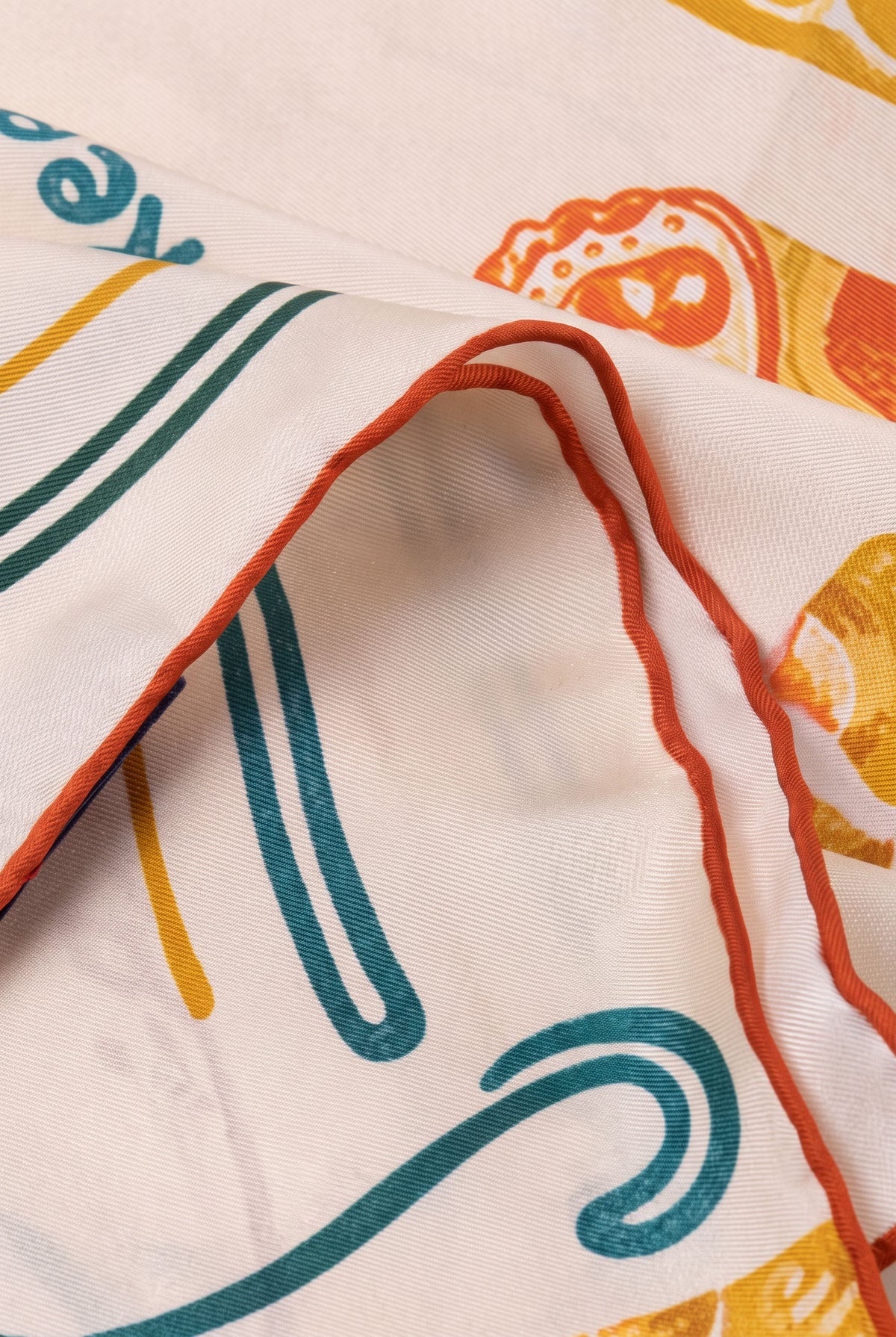 Creamy Ice Cream Silk Twill Scarf