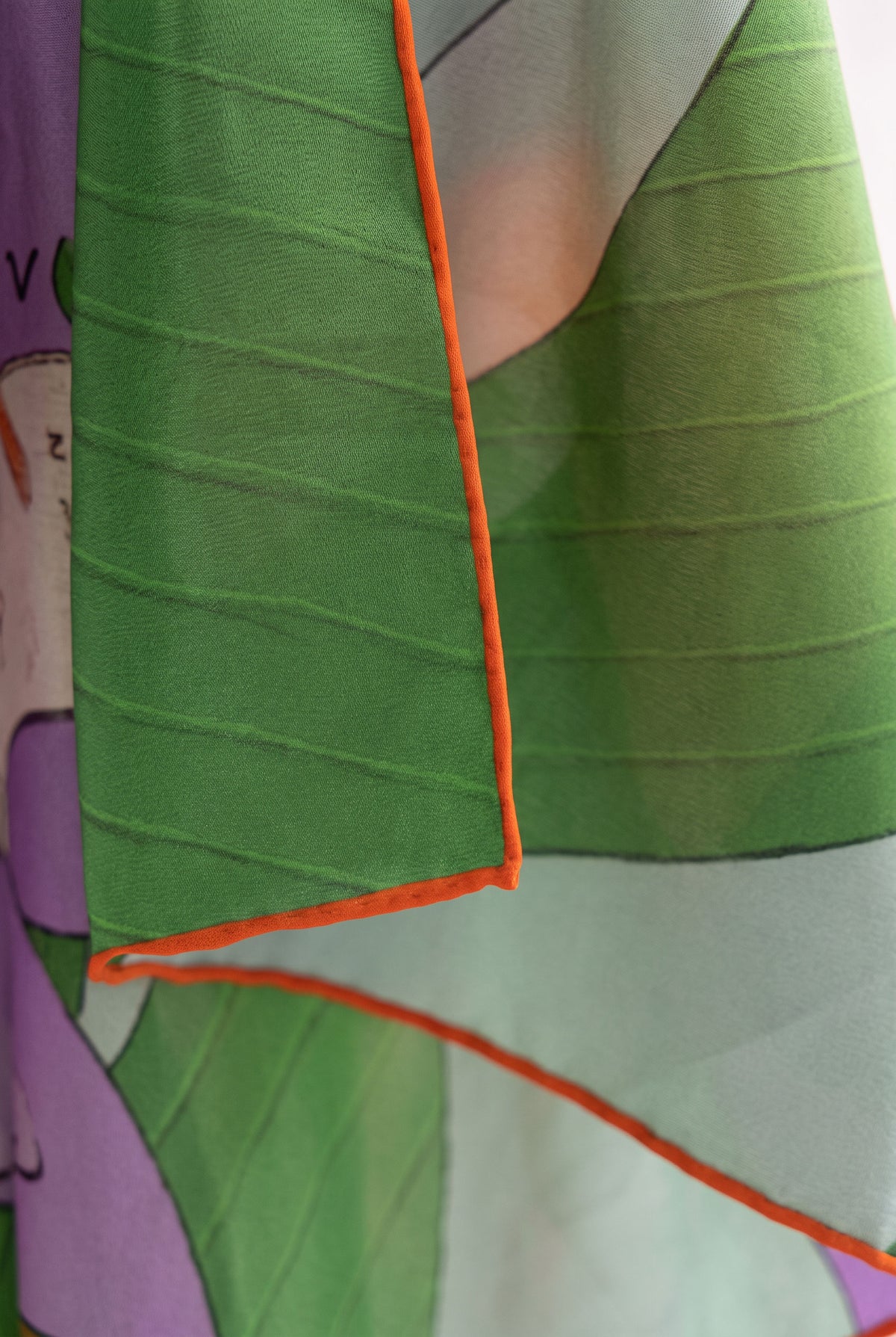 Botanical Scroll Silk Twill Scarf