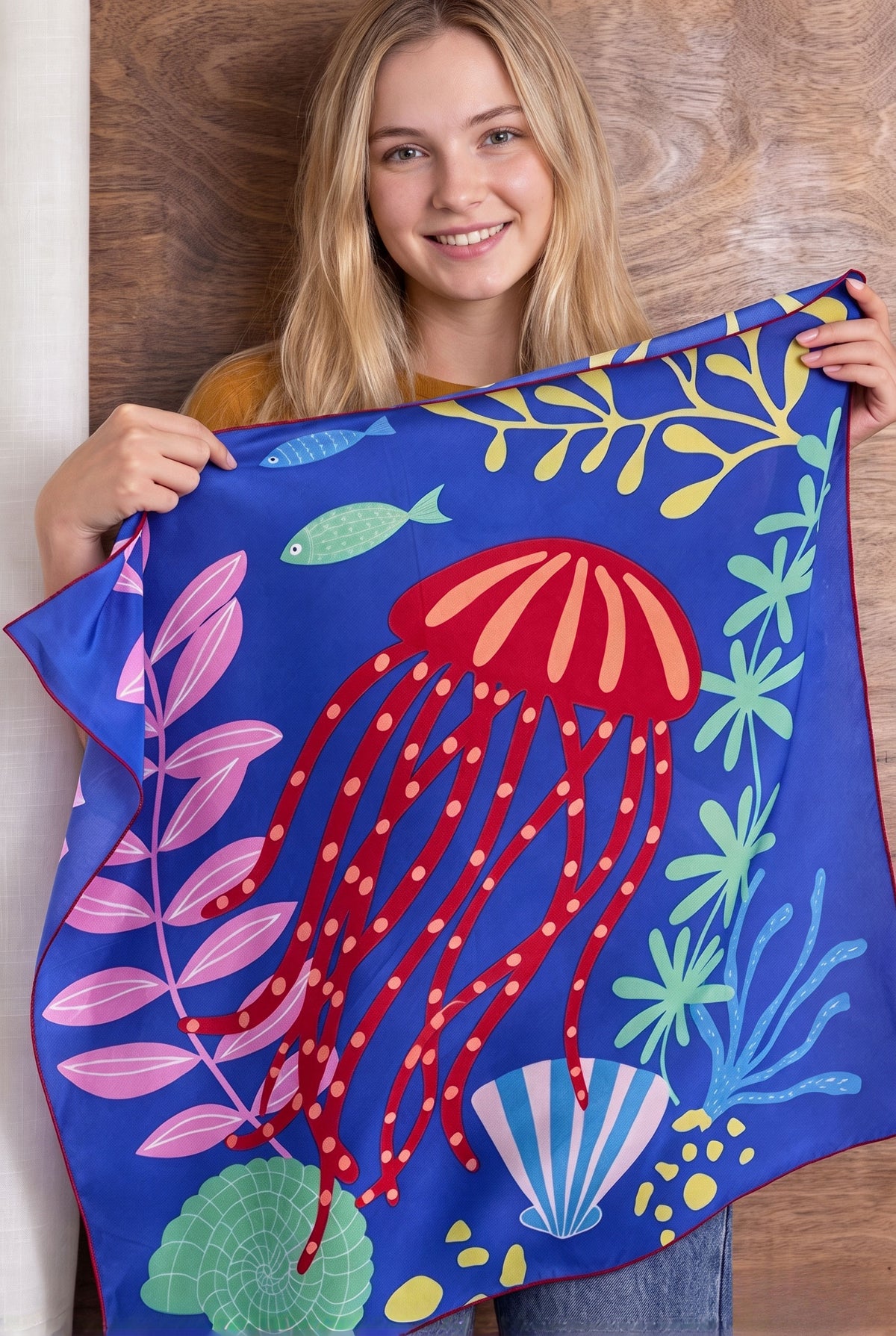 Blue Realm Silk Scarf
