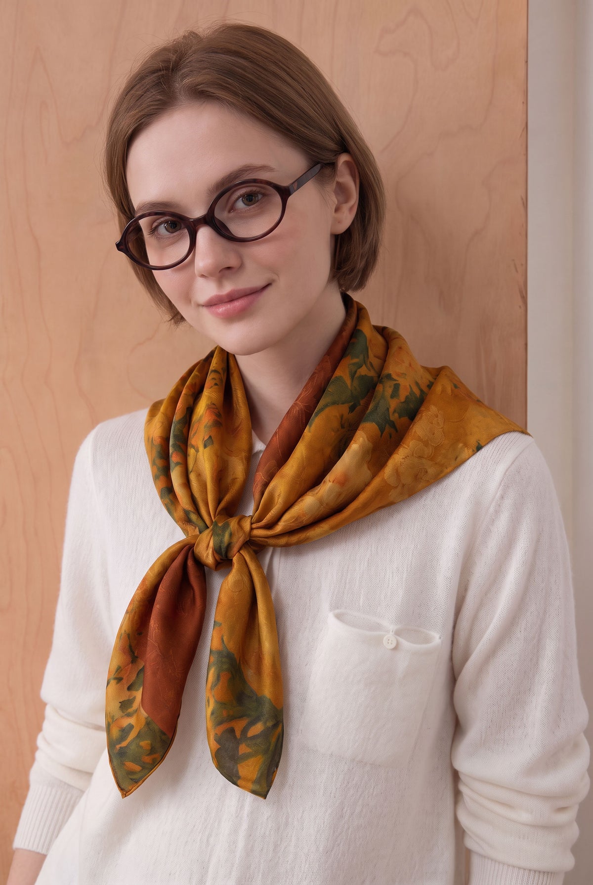 Autumn Harvest  Silk Twill Stole