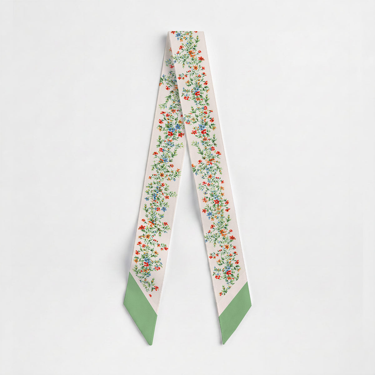 Ditsy Heart Bloom Silk Ribbon