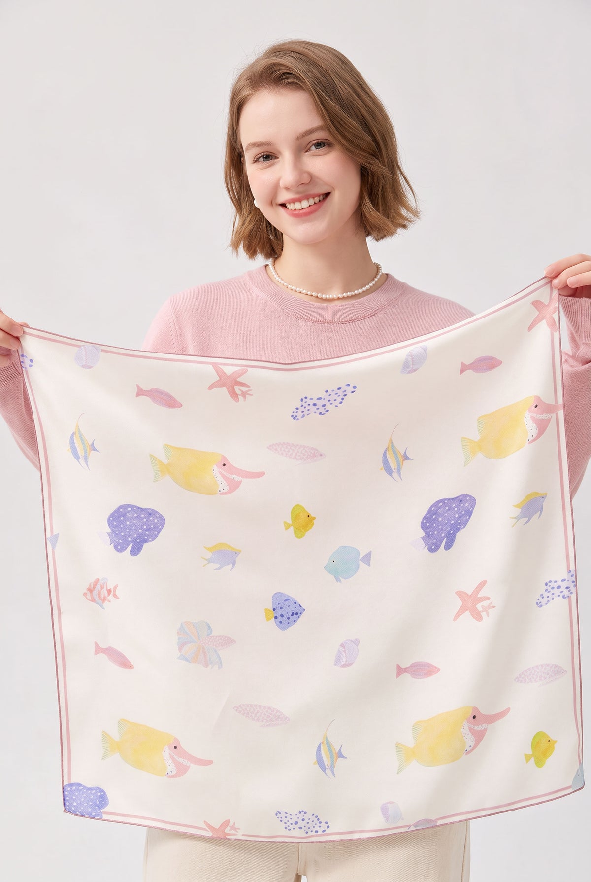 Dreamy Undersea Silk Twill Scarf