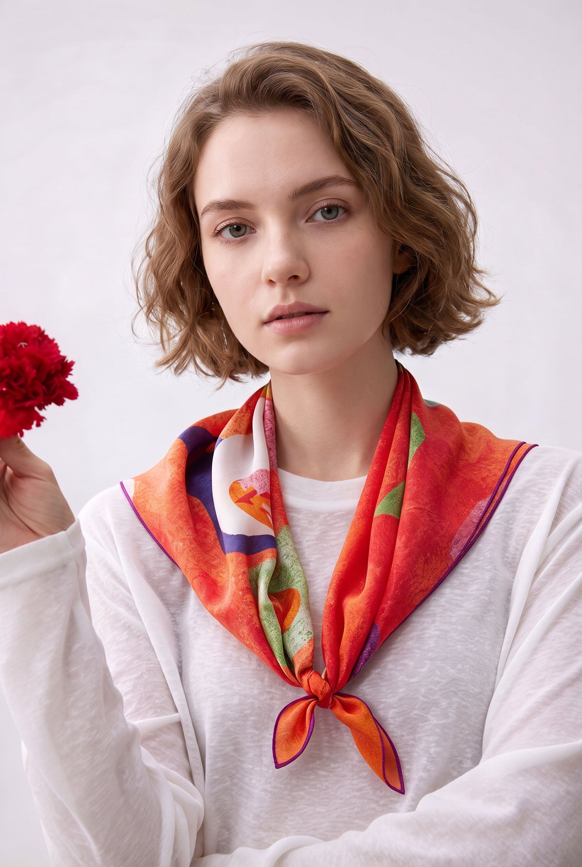 Year of Jing Si Silk Twill Scarf