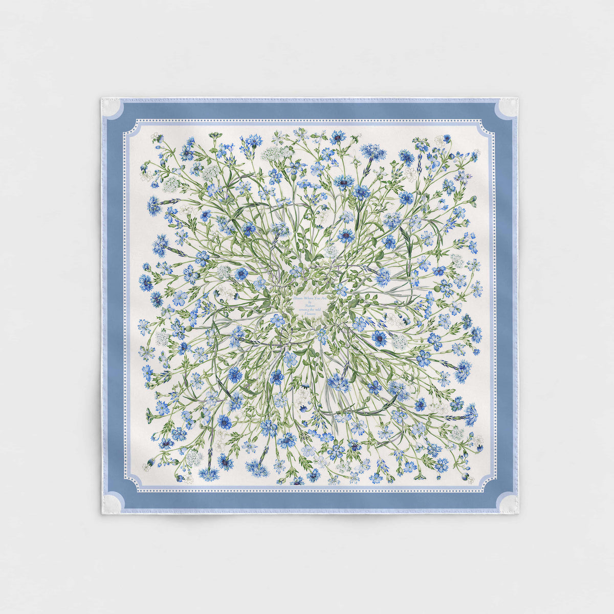 Azure Cluster Silk Scarf