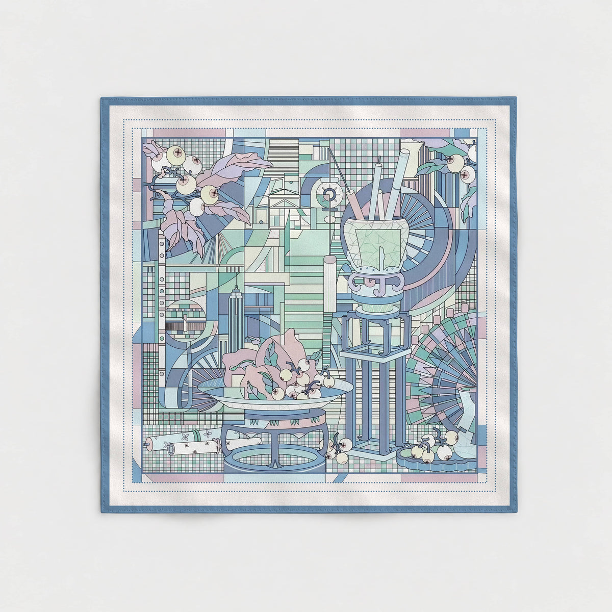 Geometric Interlude Silk Scarf