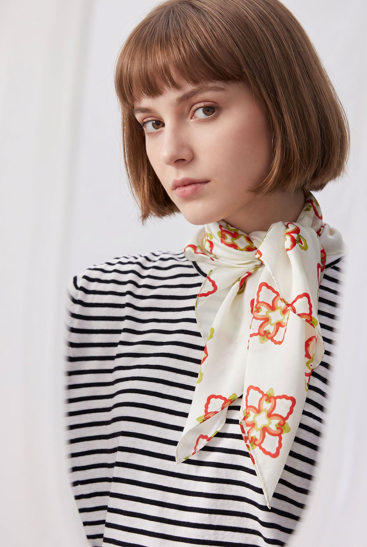 Oriental Blessings Silk Twill Scarf