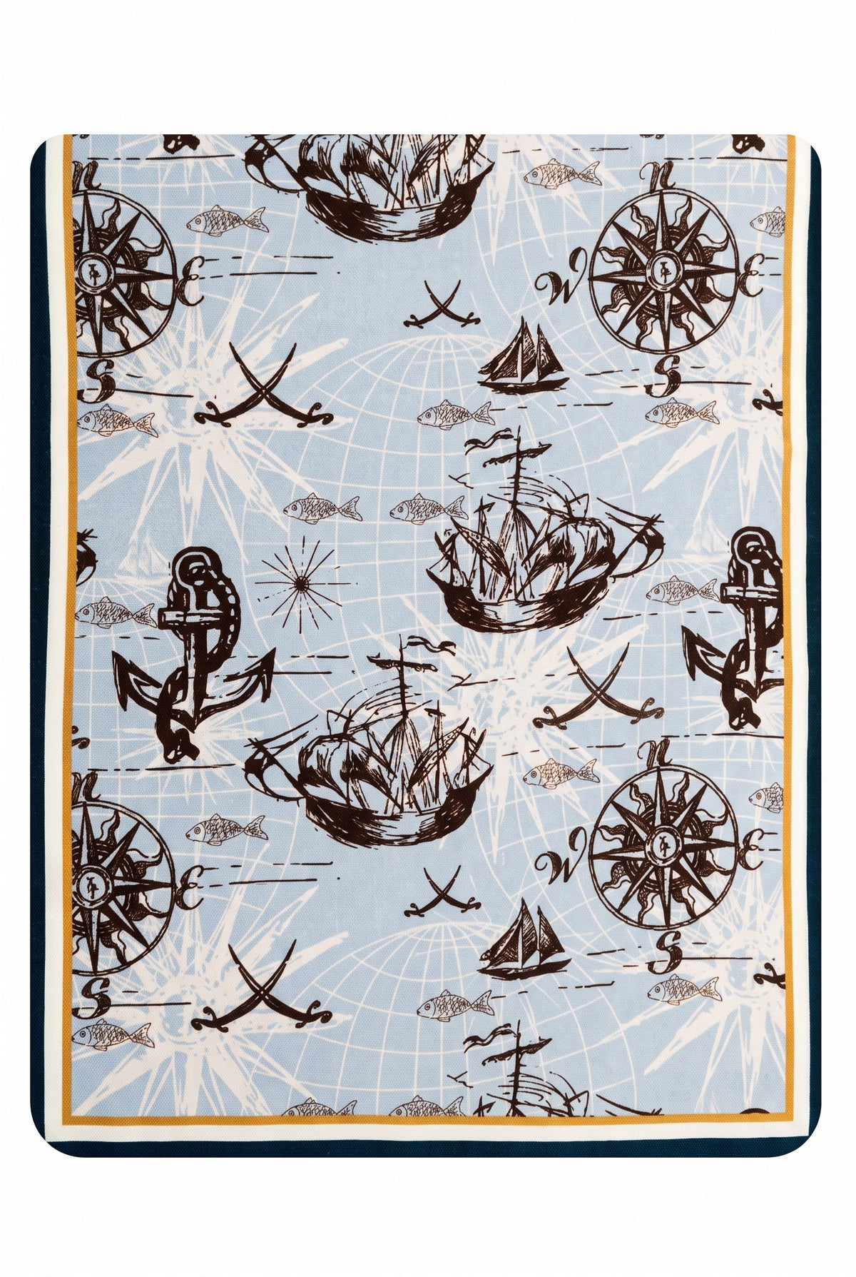 Sea Breeze Light Blue Silk Twill Stole