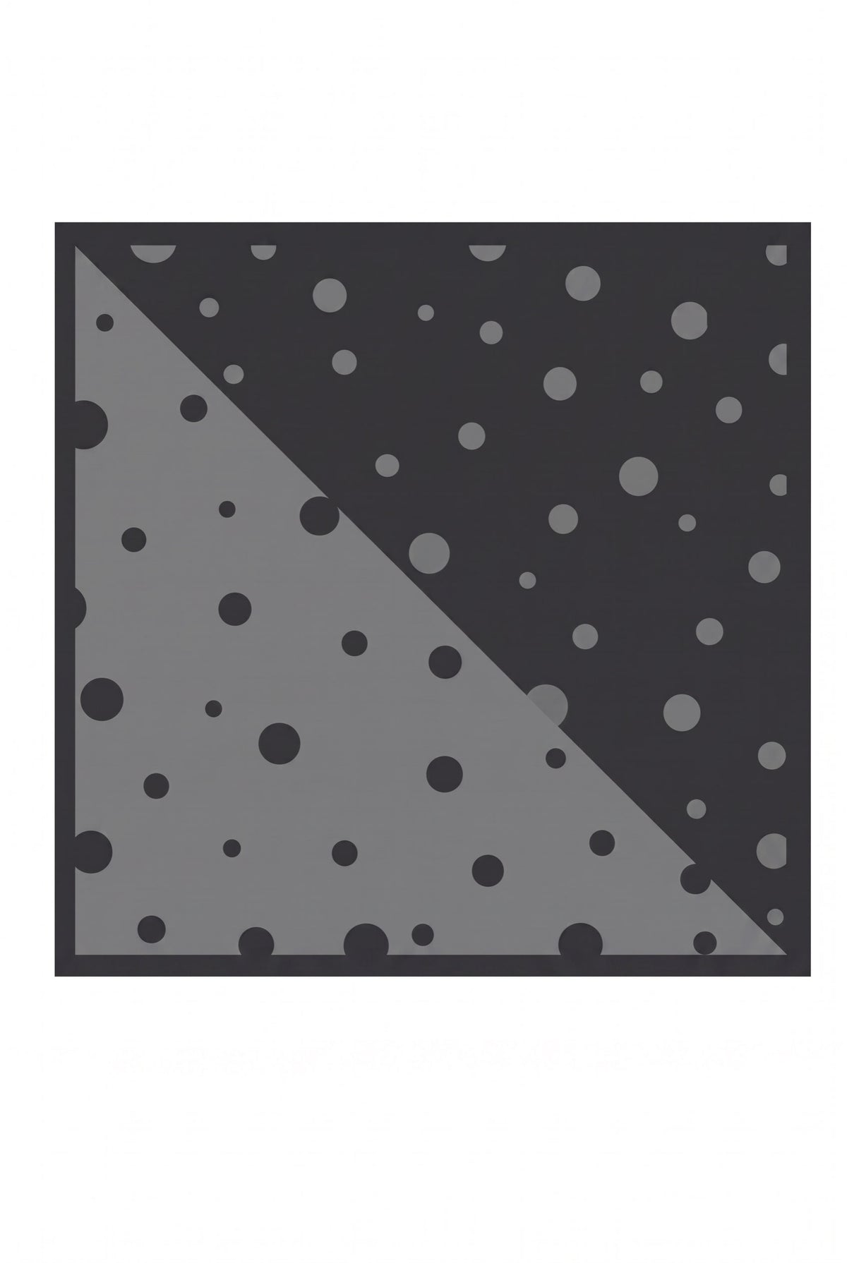 Gradient Grey Polka Dot Silk Twill Scarf